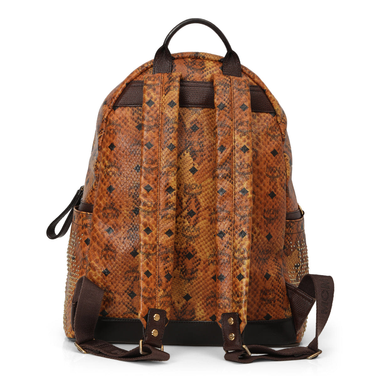 Michael Chromer Munchen Studded Visetos Medium Studded Backpack
