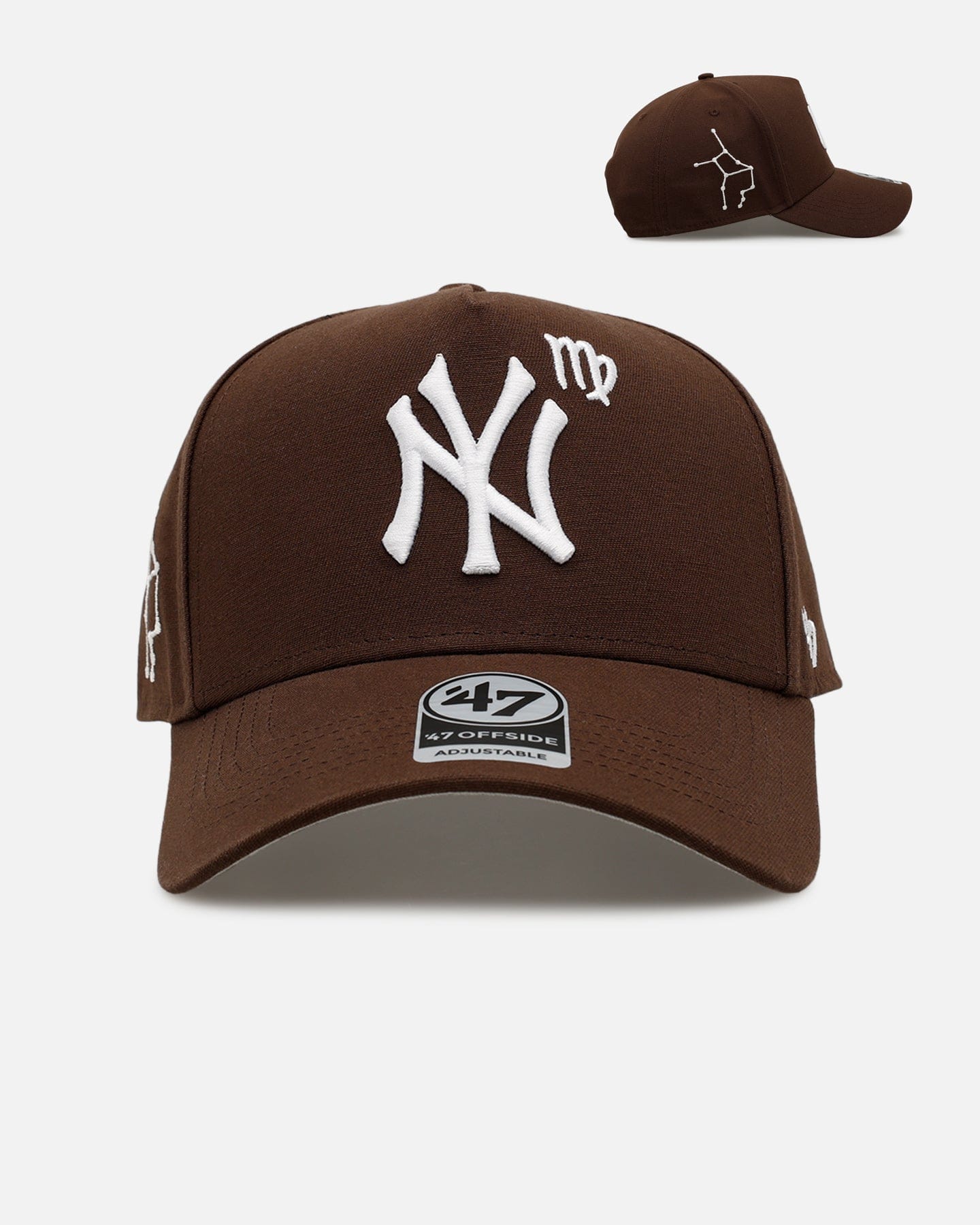 47 Brand New York Yankees Yankees Zodiac Virgo 47 Offside Snapback Brown