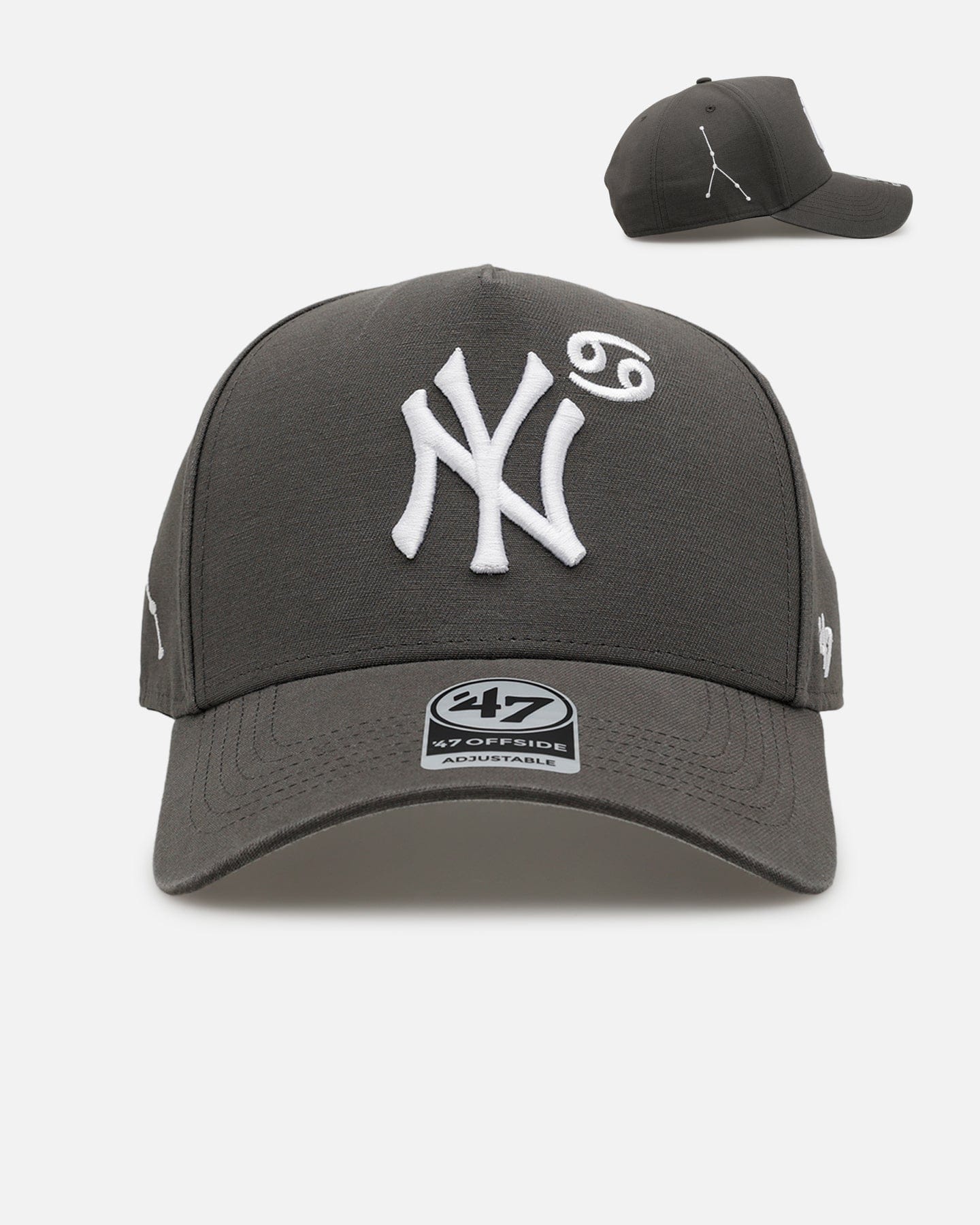 47 Brand New York Yankees Yankees Zodiac Cancer 47 Offside Snapback Charcoal