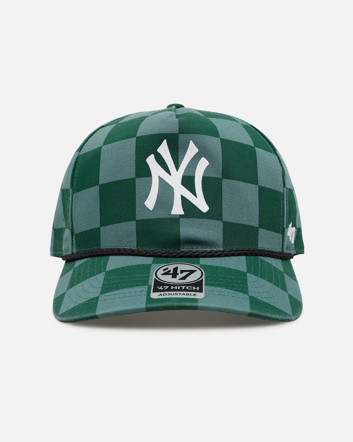 47 Brand New York Yankees Checkerboard 47 Hitch Snapback Green