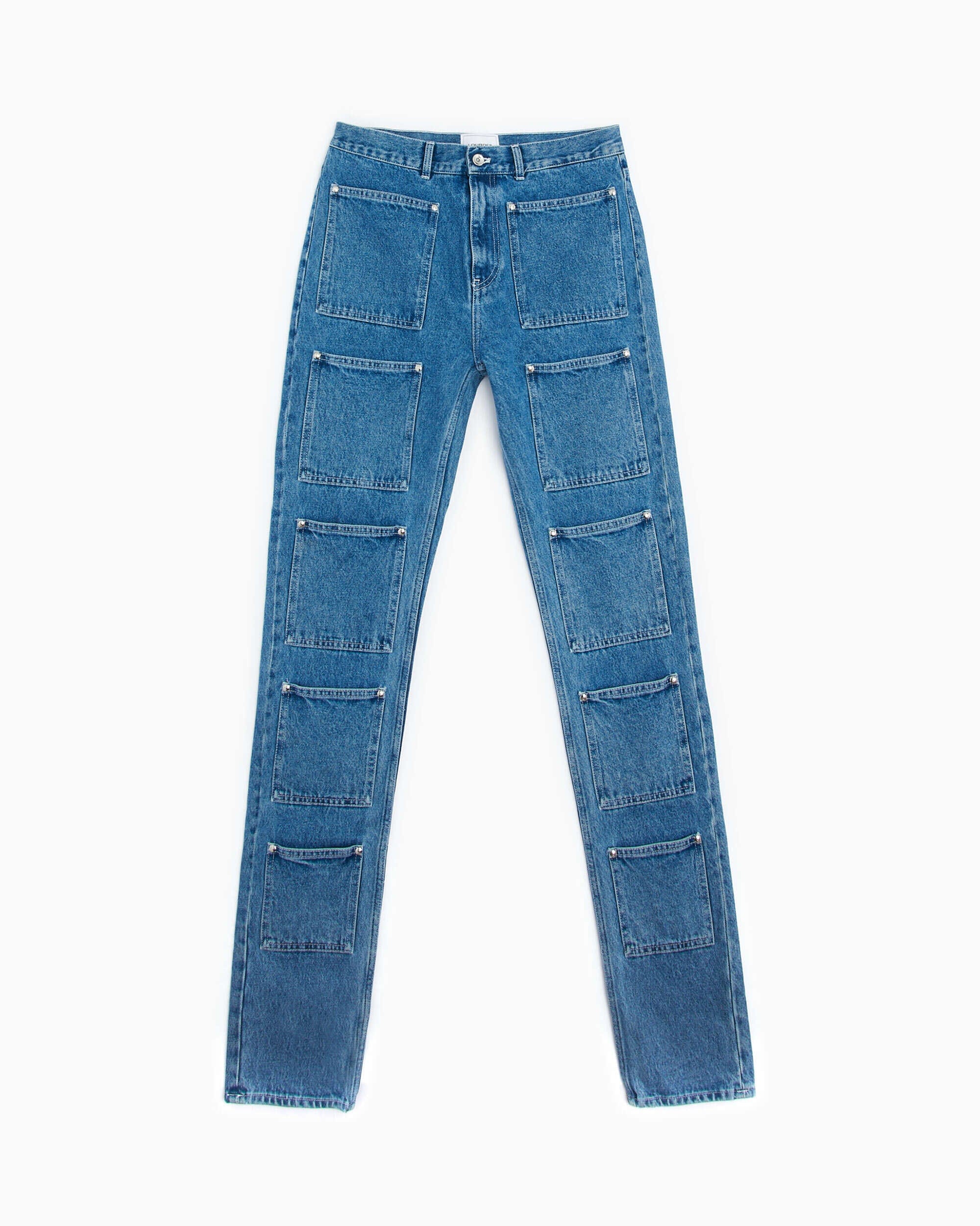 Lourdes New York Pantalones vaqueros Lourdes New York Lourdes 20 Pocket Unisex Denim Pants Unisex