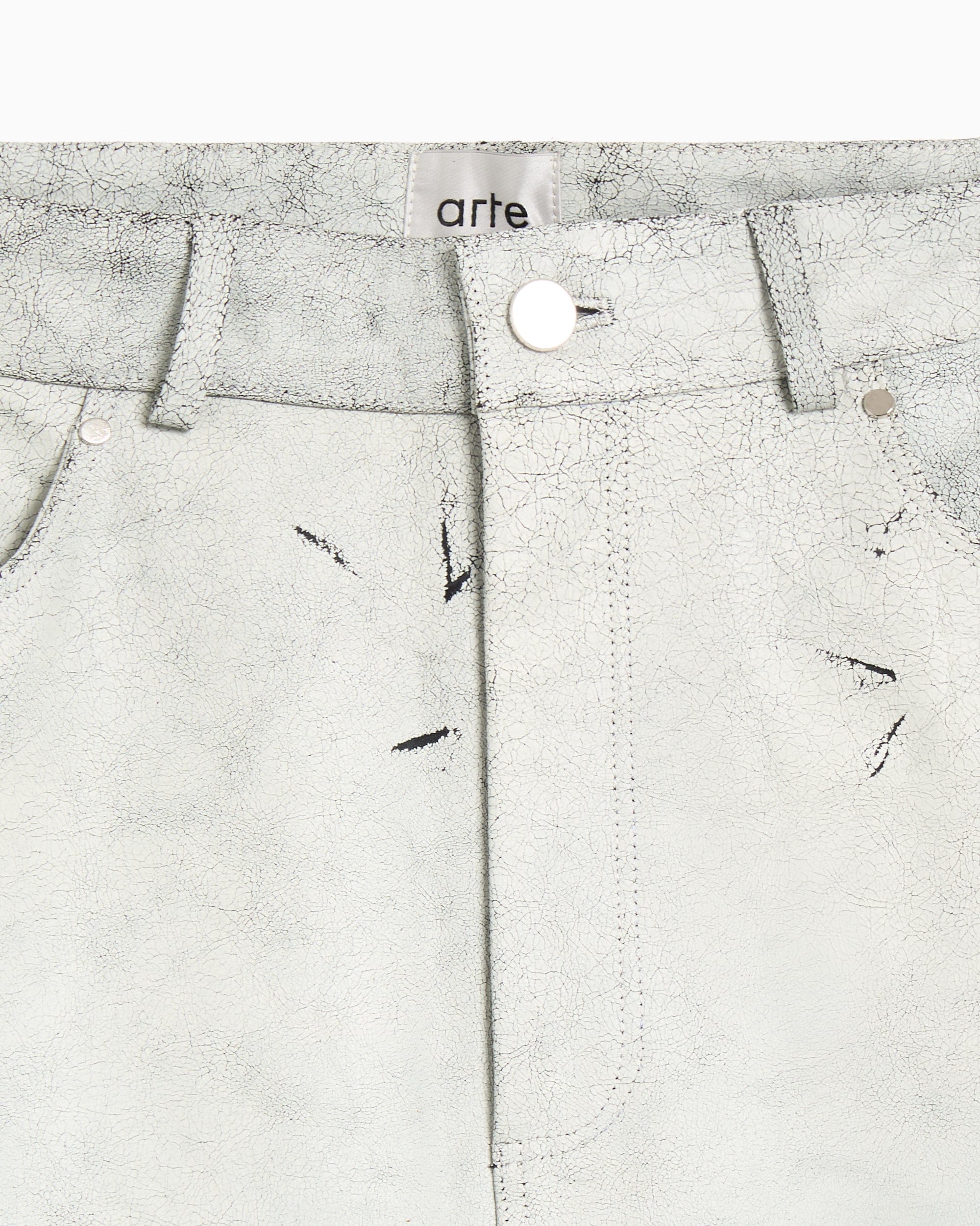Arte Antwerp Pantalones Baggy de cuero Arte Antwerp Cracked para hombre