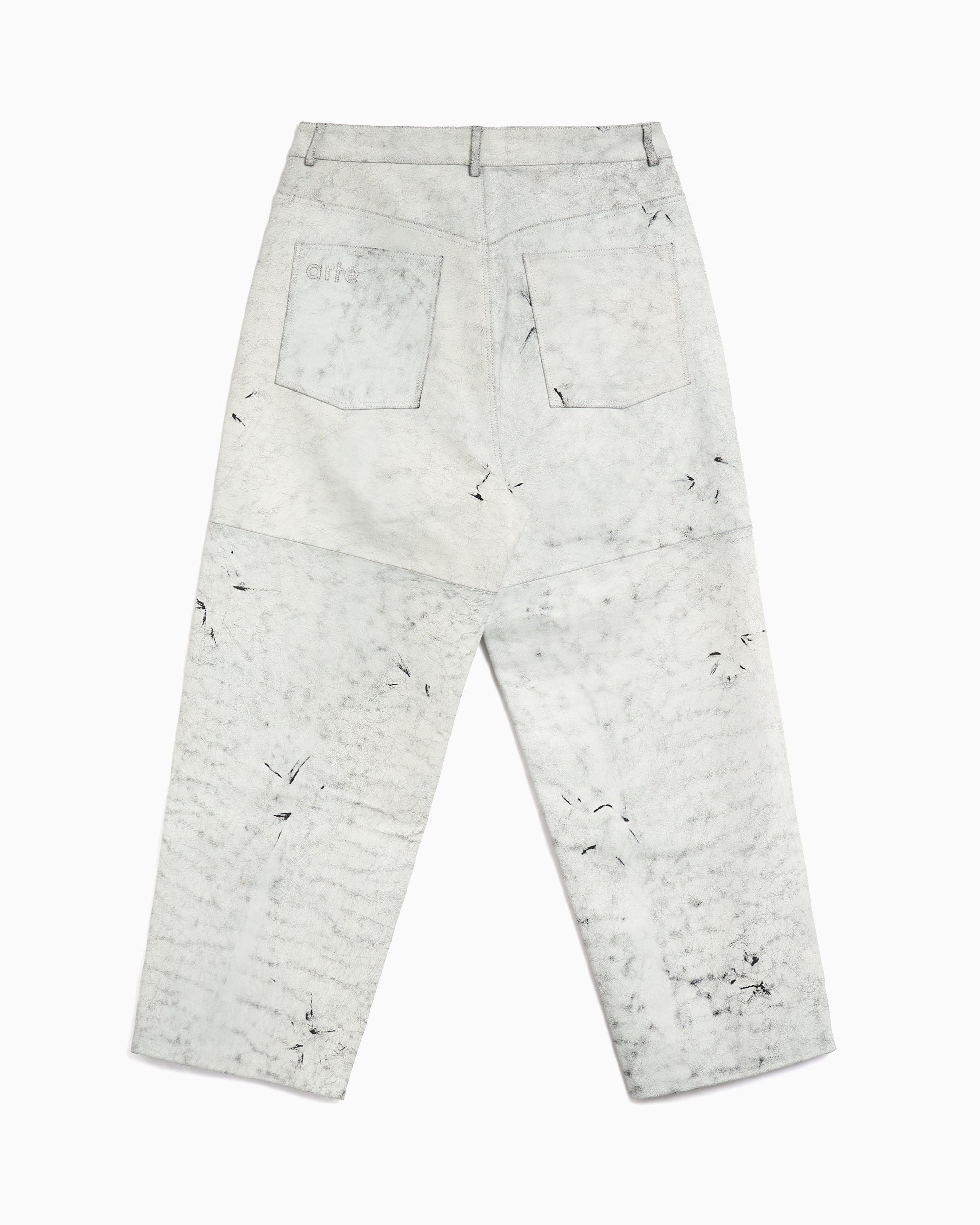 Arte Antwerp Pantalones Baggy de cuero Arte Antwerp Cracked para hombre