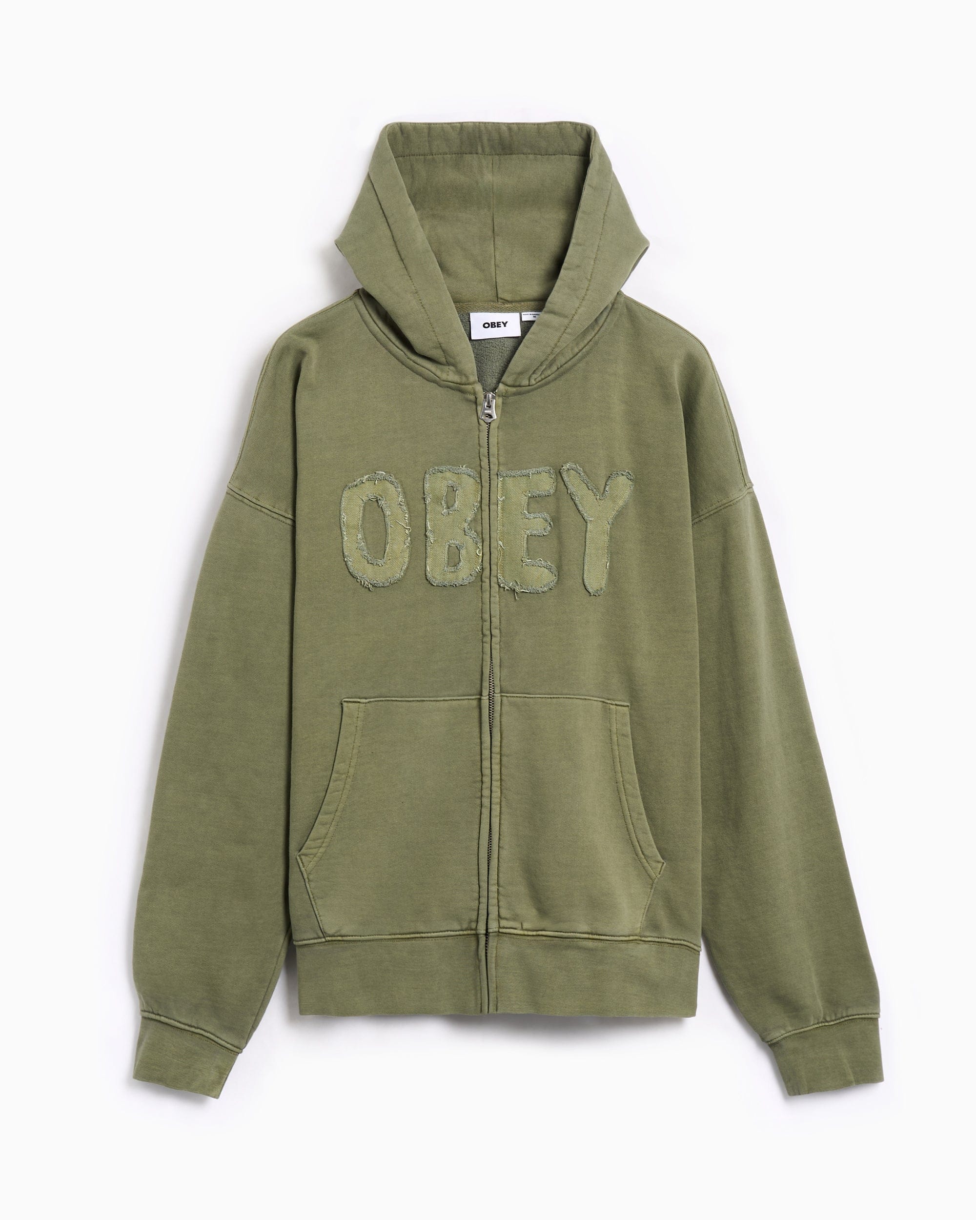 OBEY Clothing Sudadera con cremallera Boxy OBEY Clothing Hybrid Faded para hombre
