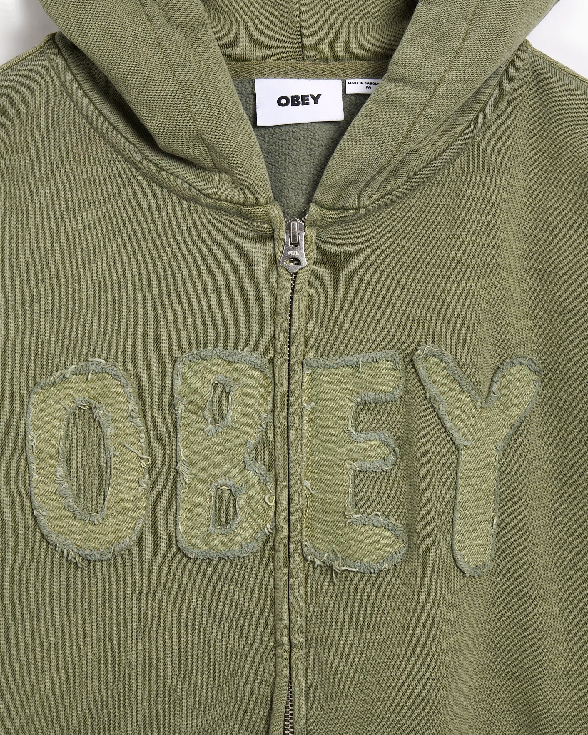 OBEY Clothing Sudadera con cremallera Boxy OBEY Clothing Hybrid Faded para hombre