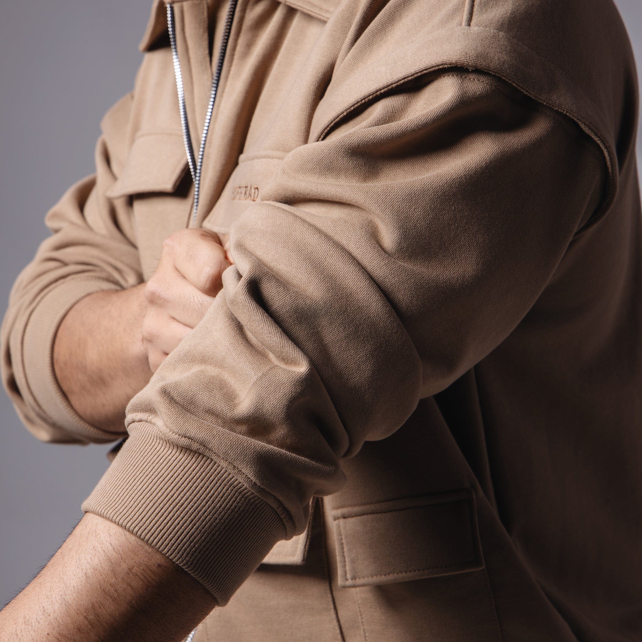 Hophead LIGHT BROWN DETACHABLE SLEEVE JACKET