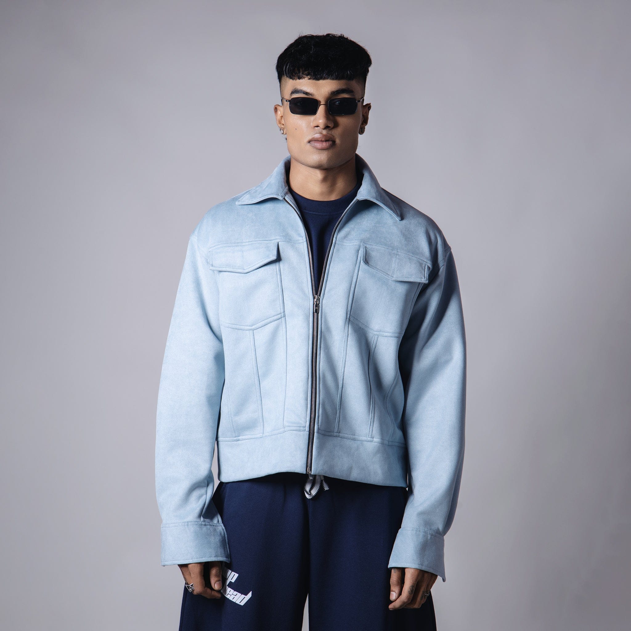 Classic POWDER BLUE SUEDE CLASSIC JACKET