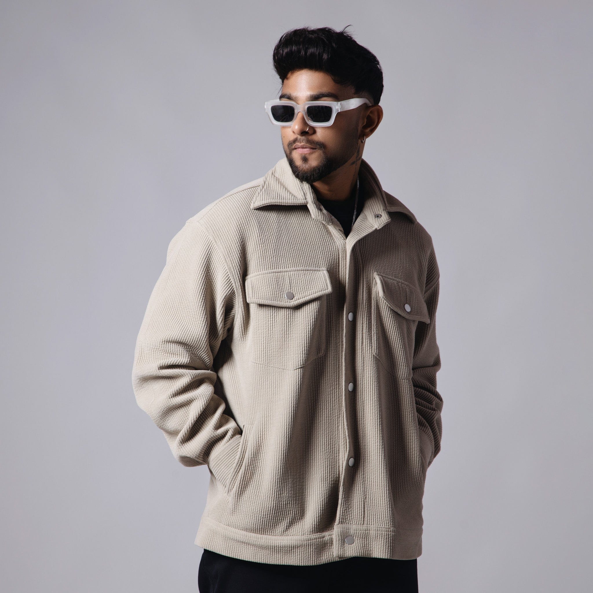 Corduroy BEIGE CORDUROY SHACKET
