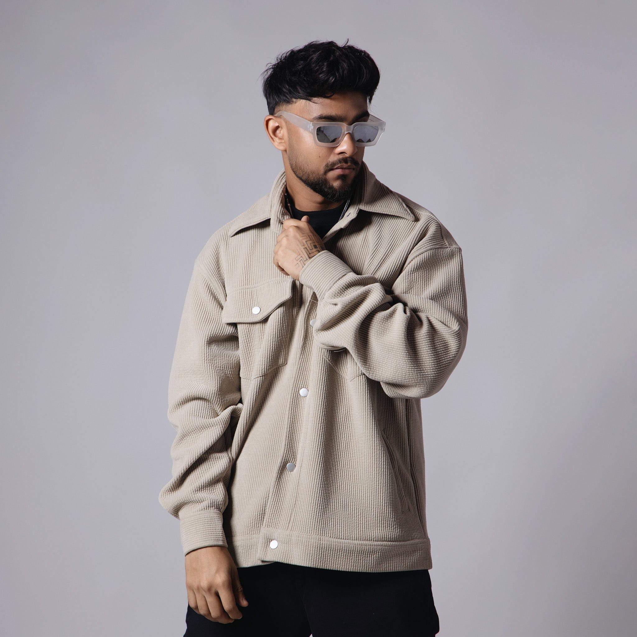 Corduroy BEIGE CORDUROY SHACKET