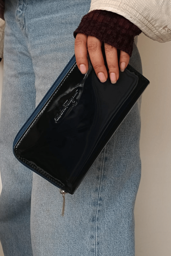 Brand New Salvatore Ferragamo Zip - Around Continental Wallet
