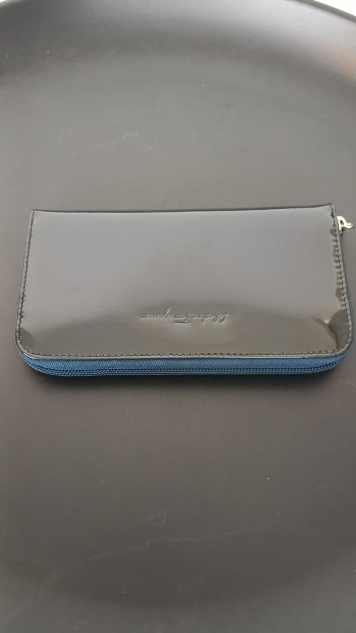 Brand New Salvatore Ferragamo Zip - Around Continental Wallet