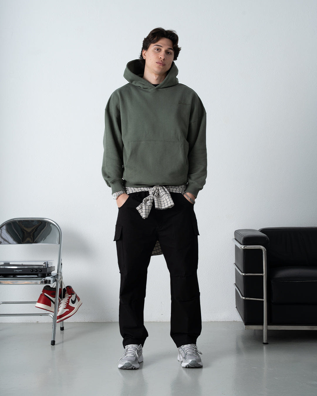 Newcop W Patch Hoodie Olive Green