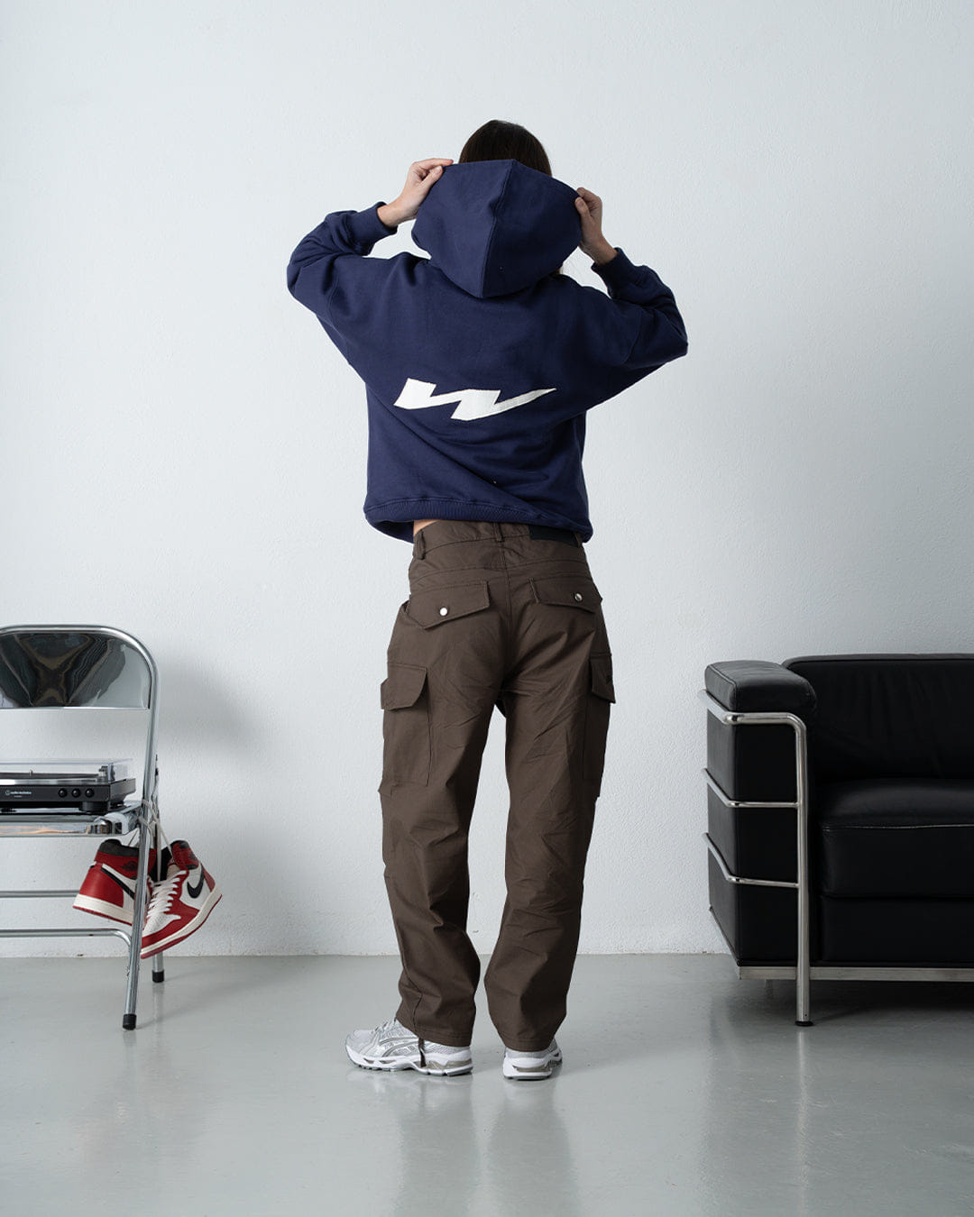Newcop W Patch Hoodie Navy