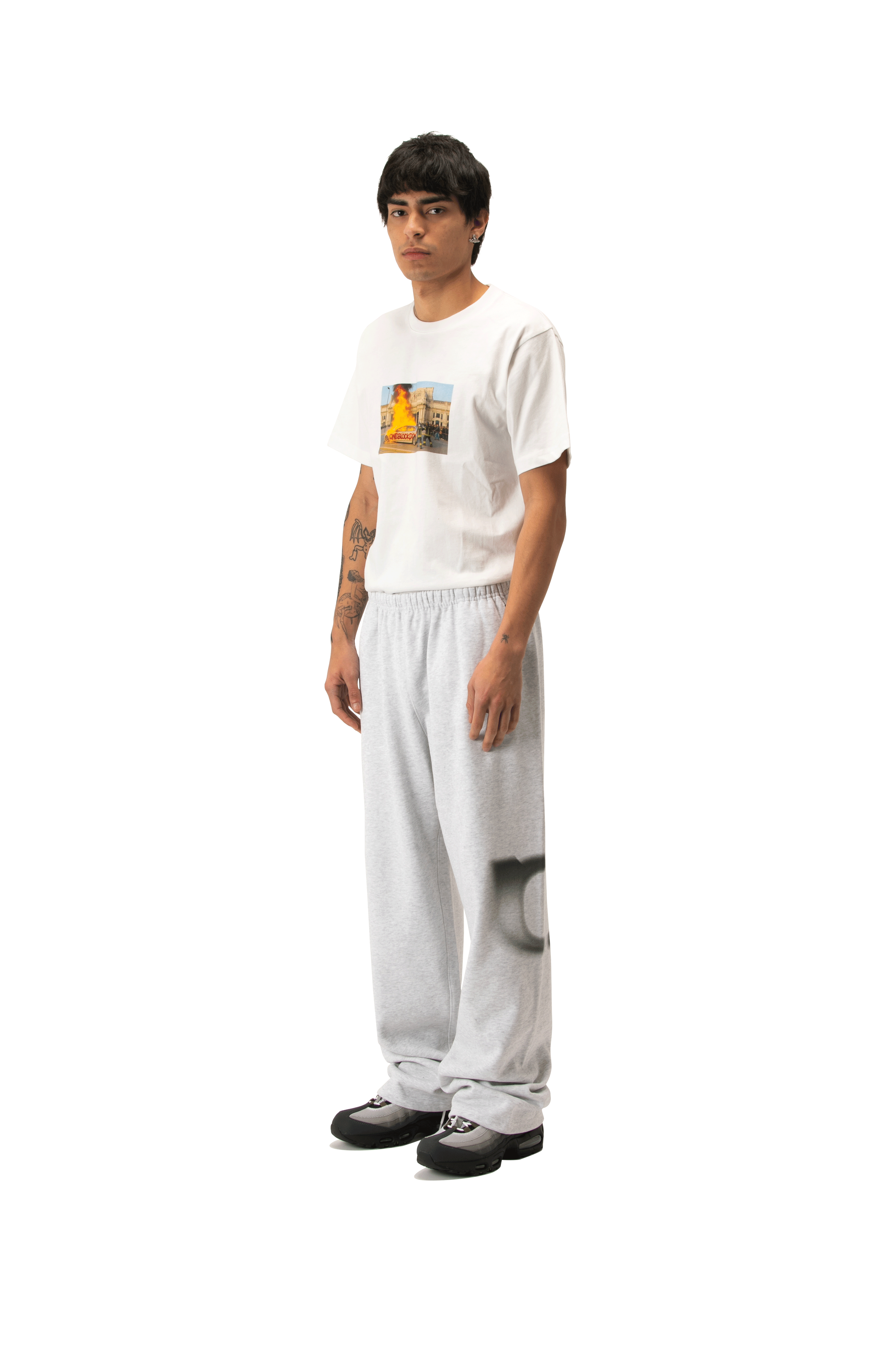Logo Faded Logo Straight Leg Sweatpant