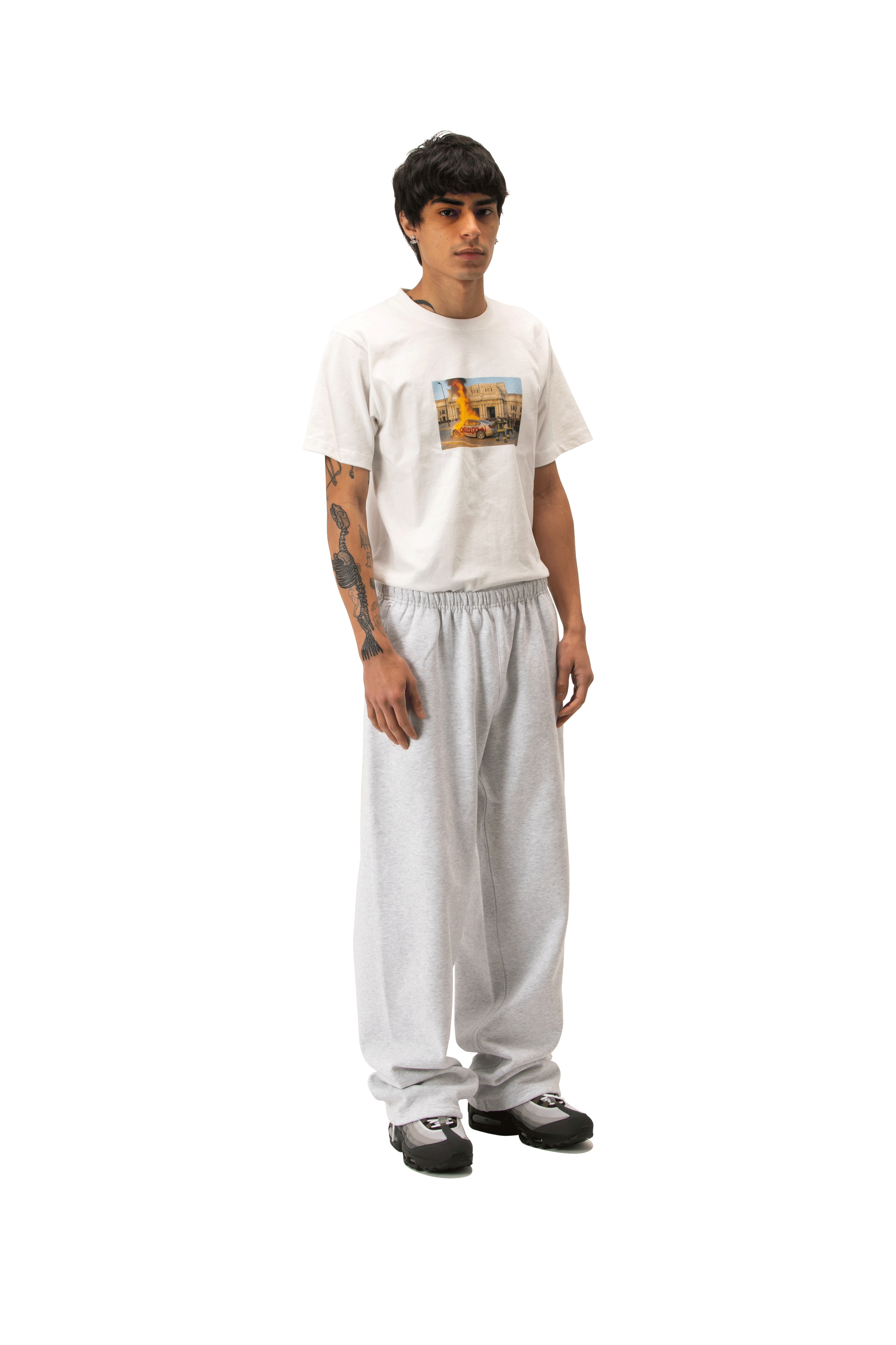Logo Faded Logo Straight Leg Sweatpant
