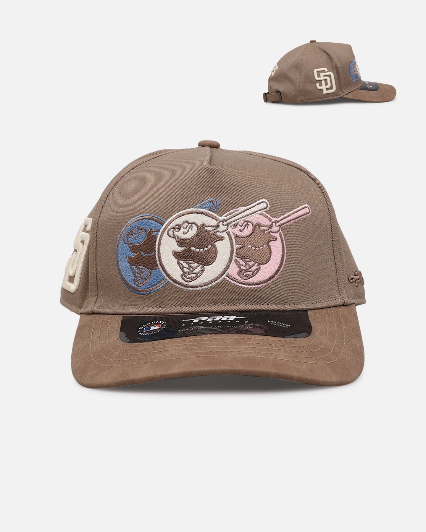 PRO Standard San Diego Padres Multicolor Logos Pro Pinch Strapback Multicolor