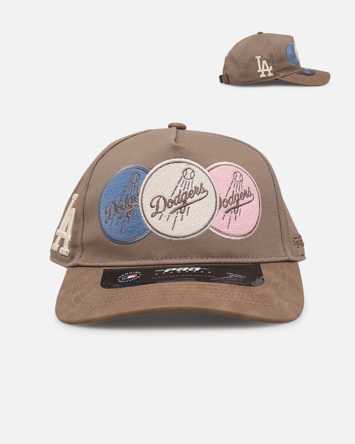 PRO Standard Los Angeles Dodgers Multicolor Logos Pro Pinch Strapback Multicolor