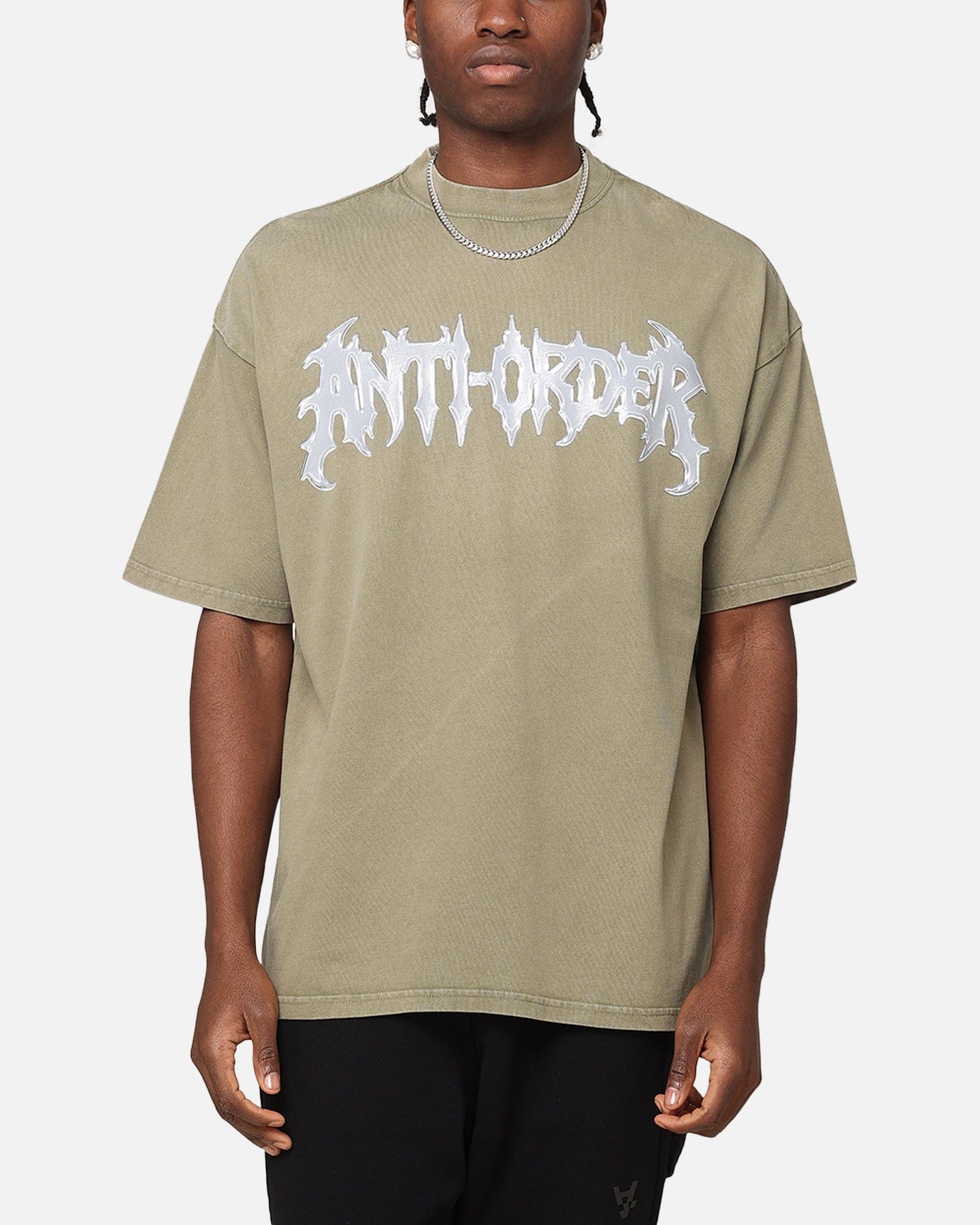 The Anti Order New Dawn Mock Neck T - Shirt Vintage Khaki