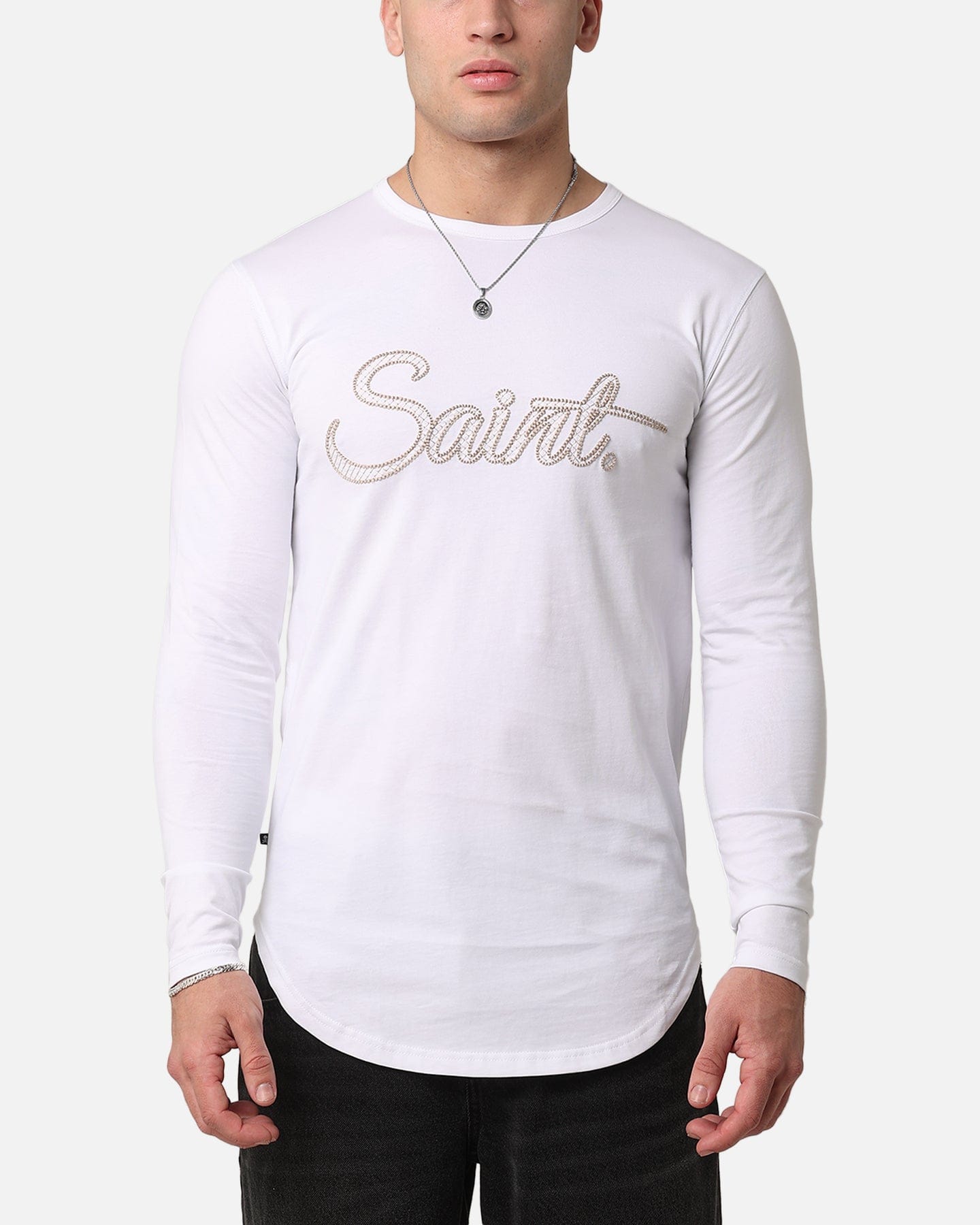 Saint Morta El Duplo Scribere Long Sleeve T - Shirt White