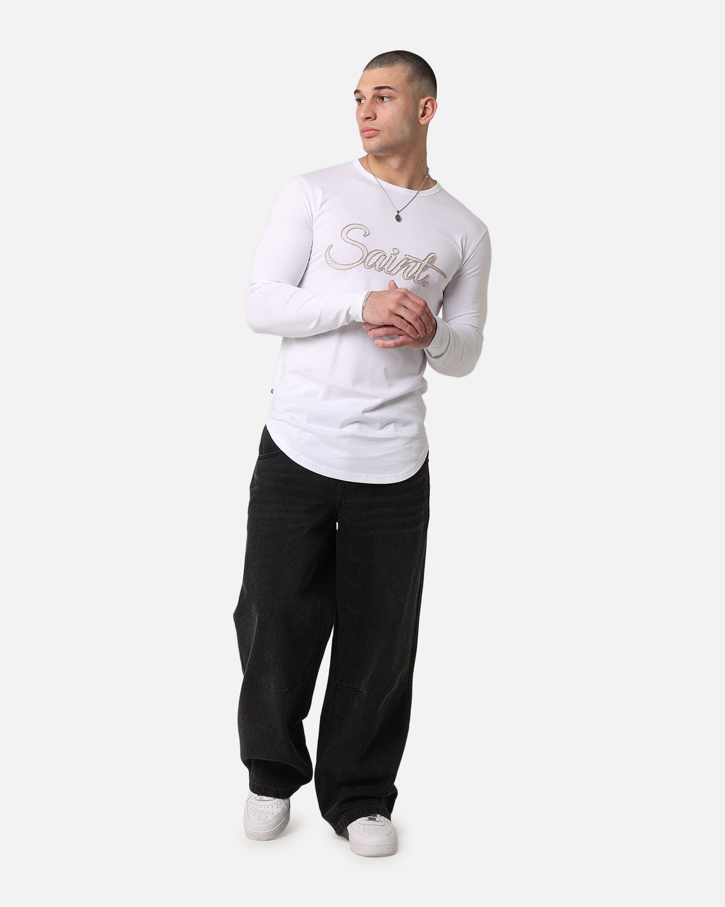 Saint Morta El Duplo Scribere Long Sleeve T - Shirt White