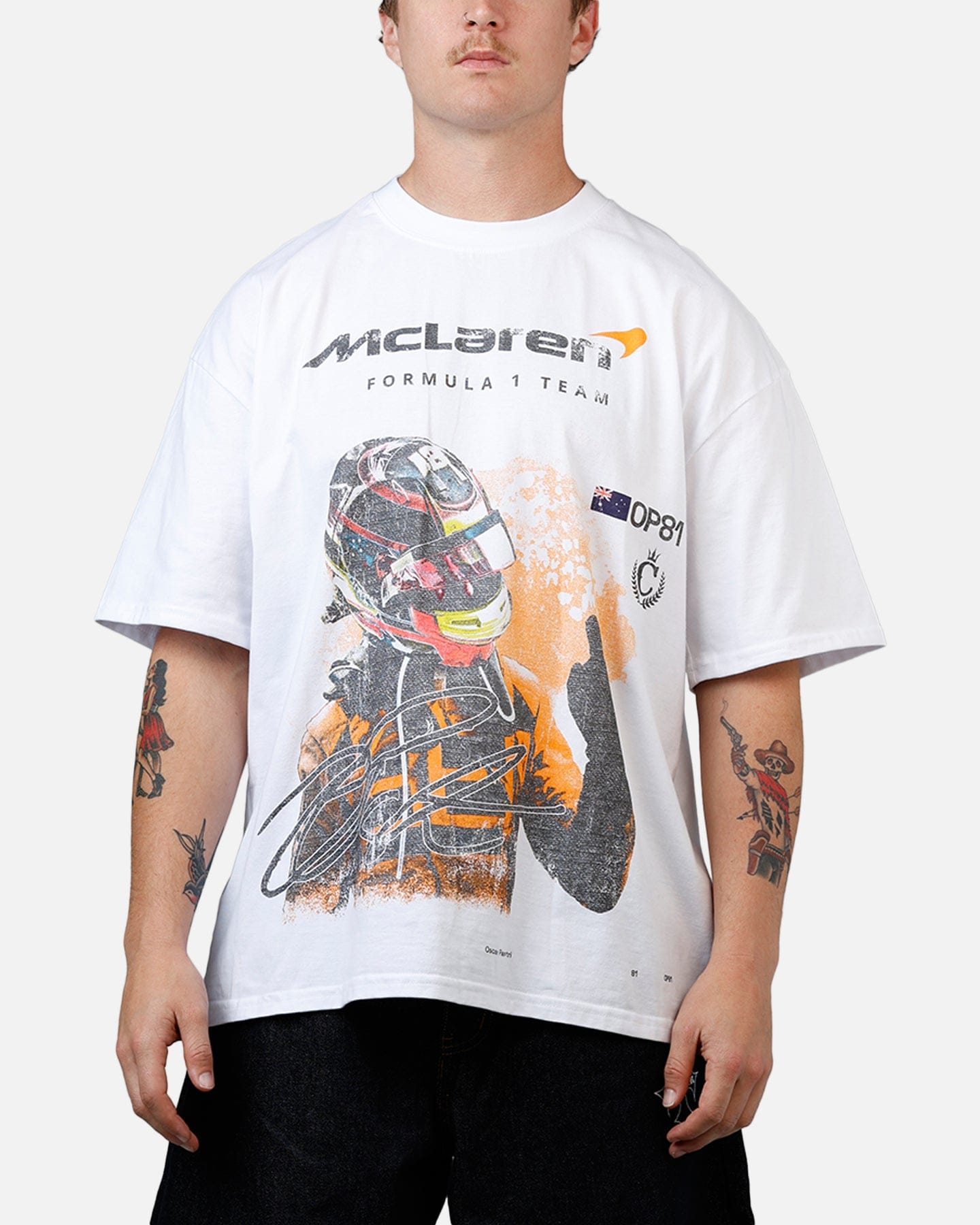 Oscar Culture Kings x McLaren F1 Oscar T - Shirt White