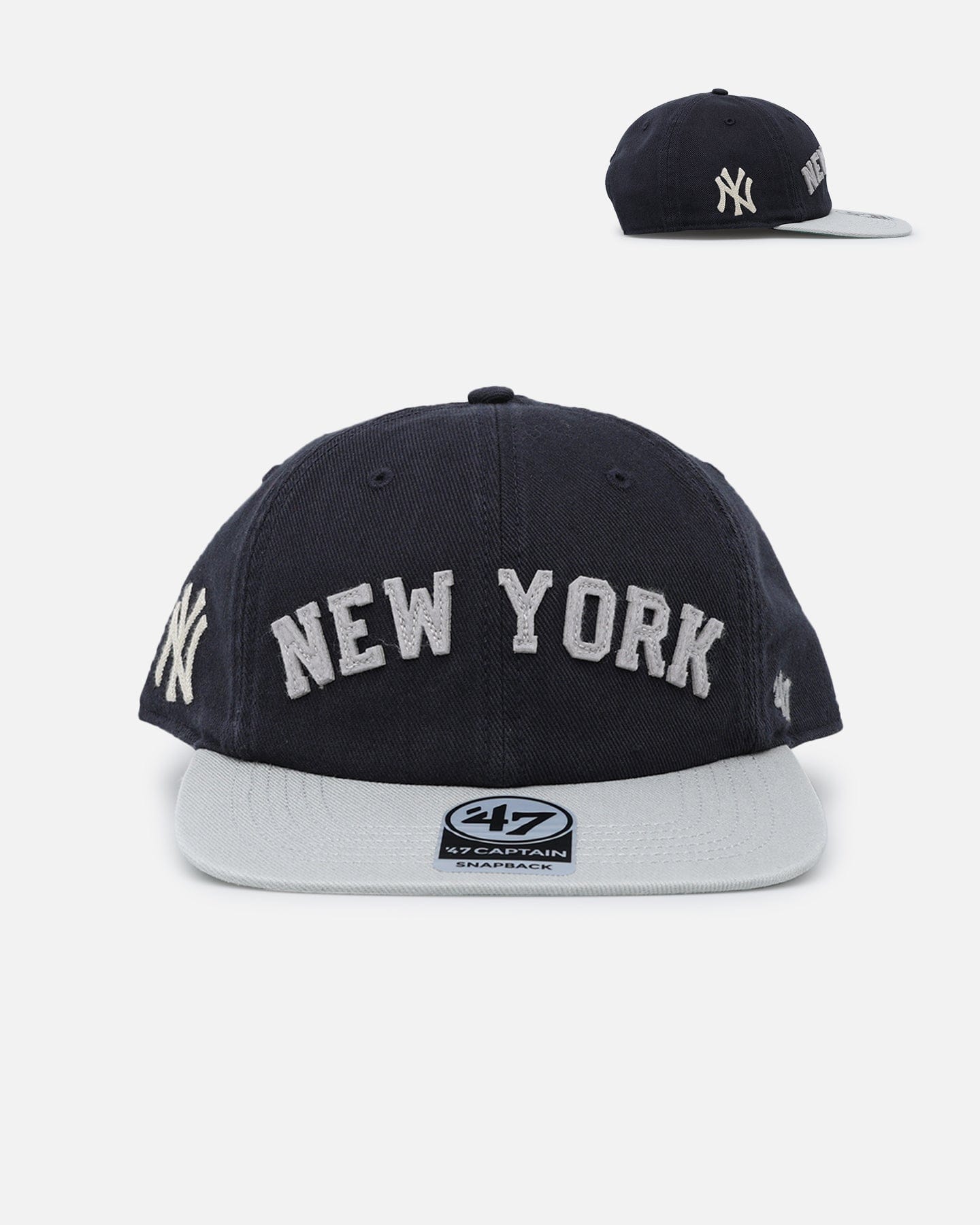 47 Brand New York Yankees The City Block Collection Club Legacy '47 Captain Snapback Navy