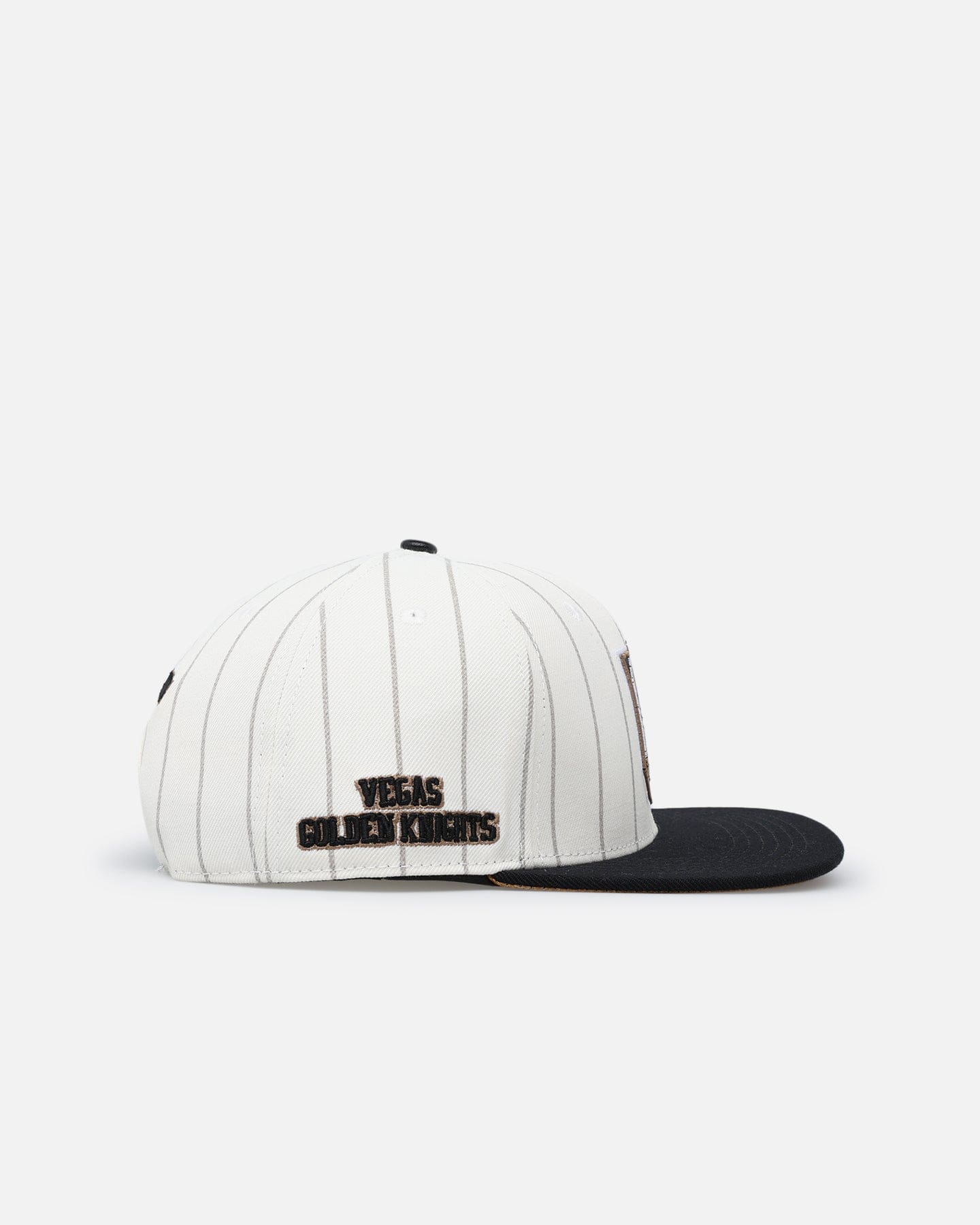 PRO Standard Vegas Golden Knights Pinstripe Wool Snapback Eggshell/Yellow