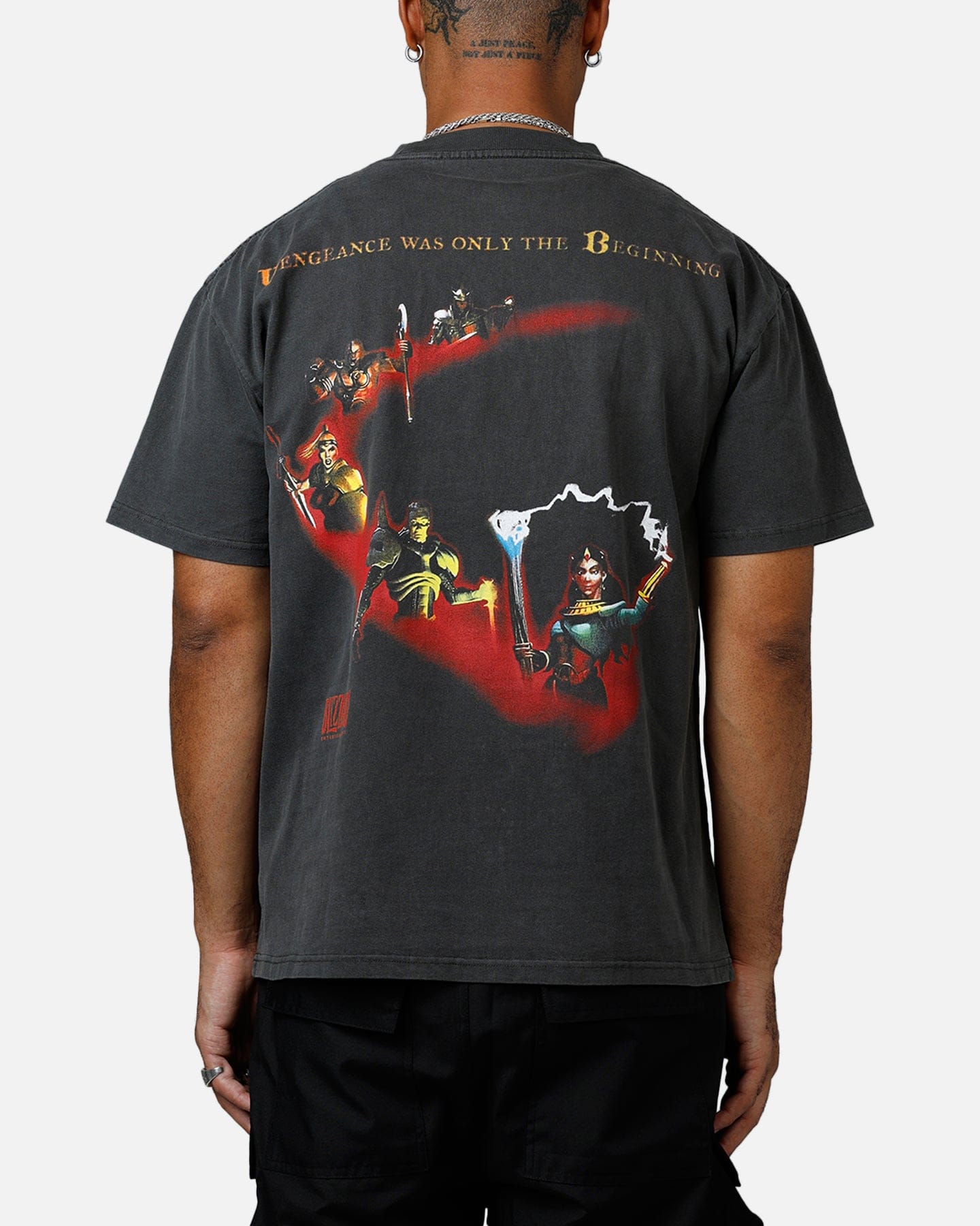 73studio x Diablo II Halloween Heroes Are Born T - Shirt Black Wash