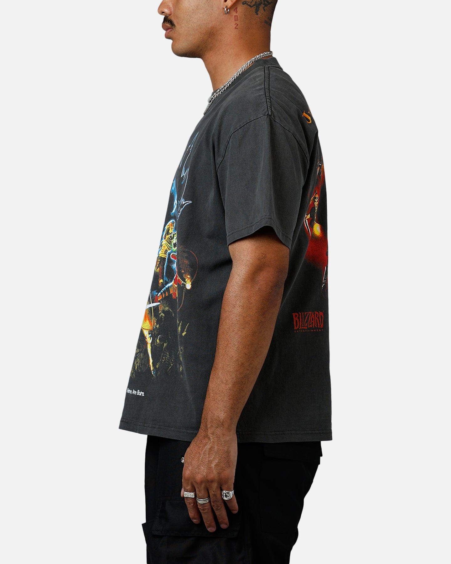 73studio x Diablo II Halloween Heroes Are Born T - Shirt Black Wash