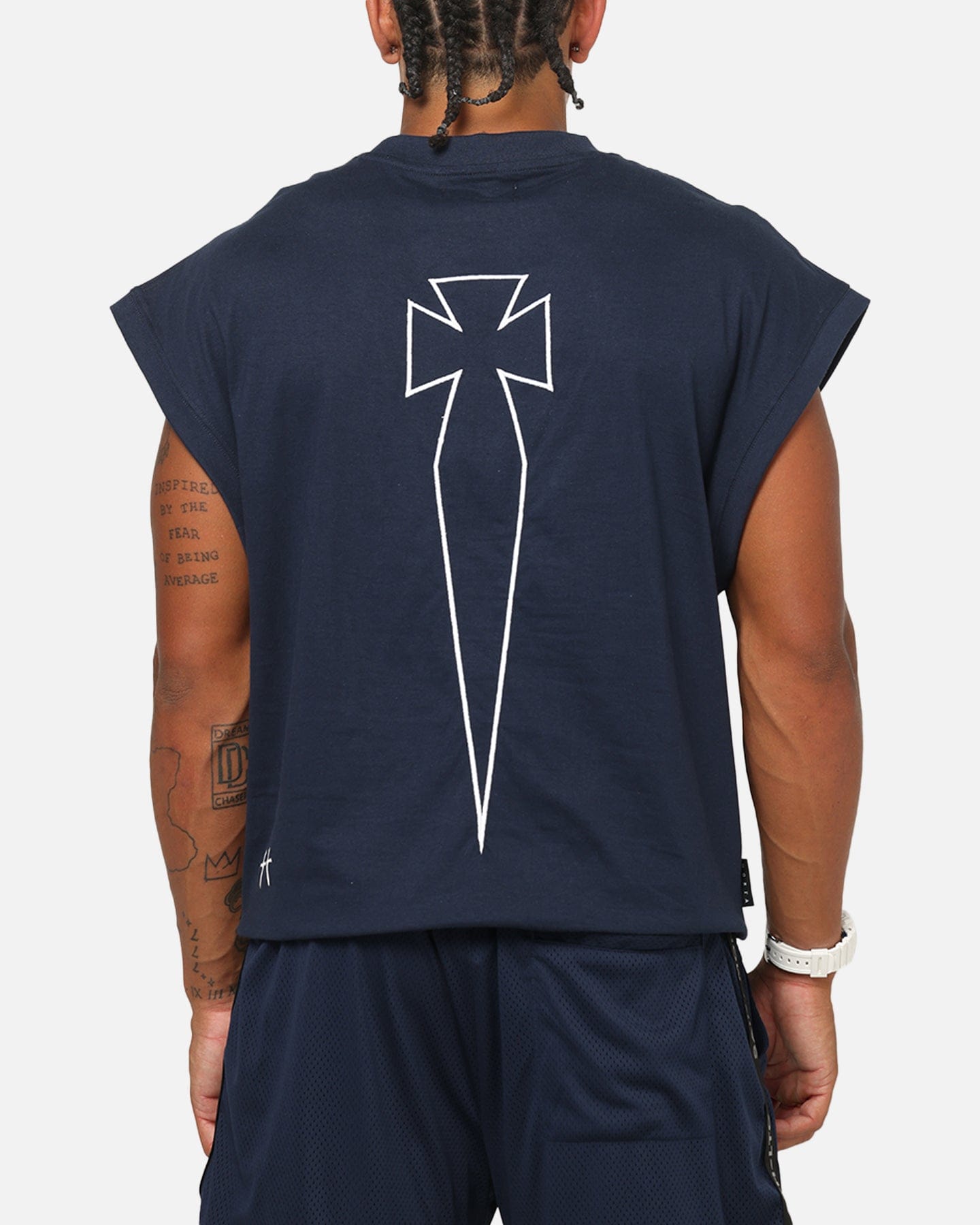 Saint Morta Athletc Cut Off Sweat T - Shirt Dark Royal