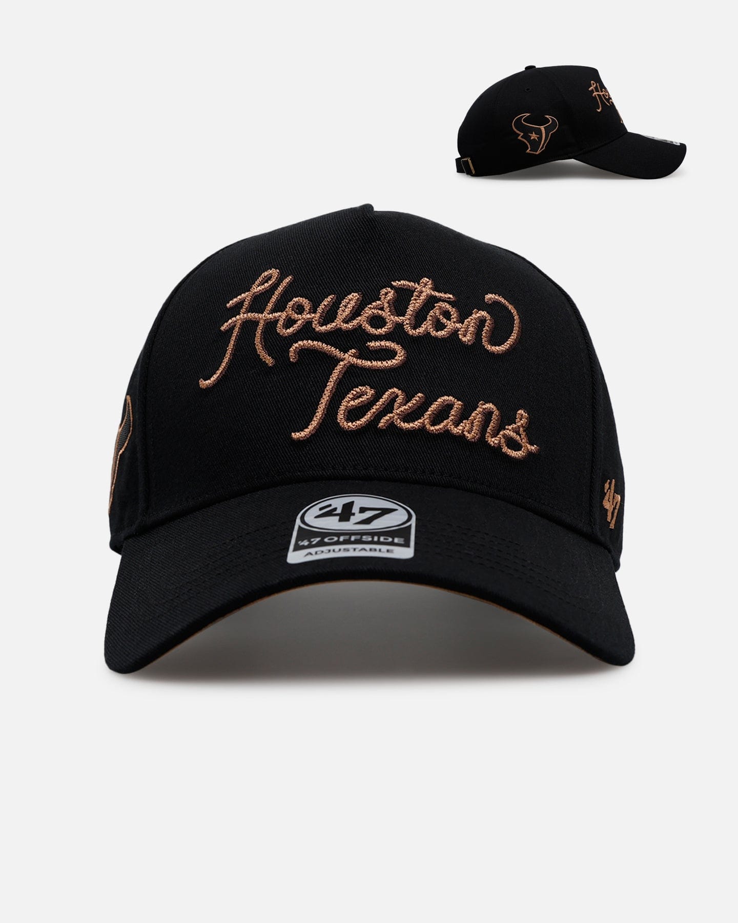 47 Brand Houston Texans Round Em Up '47 Offside Strapback Black