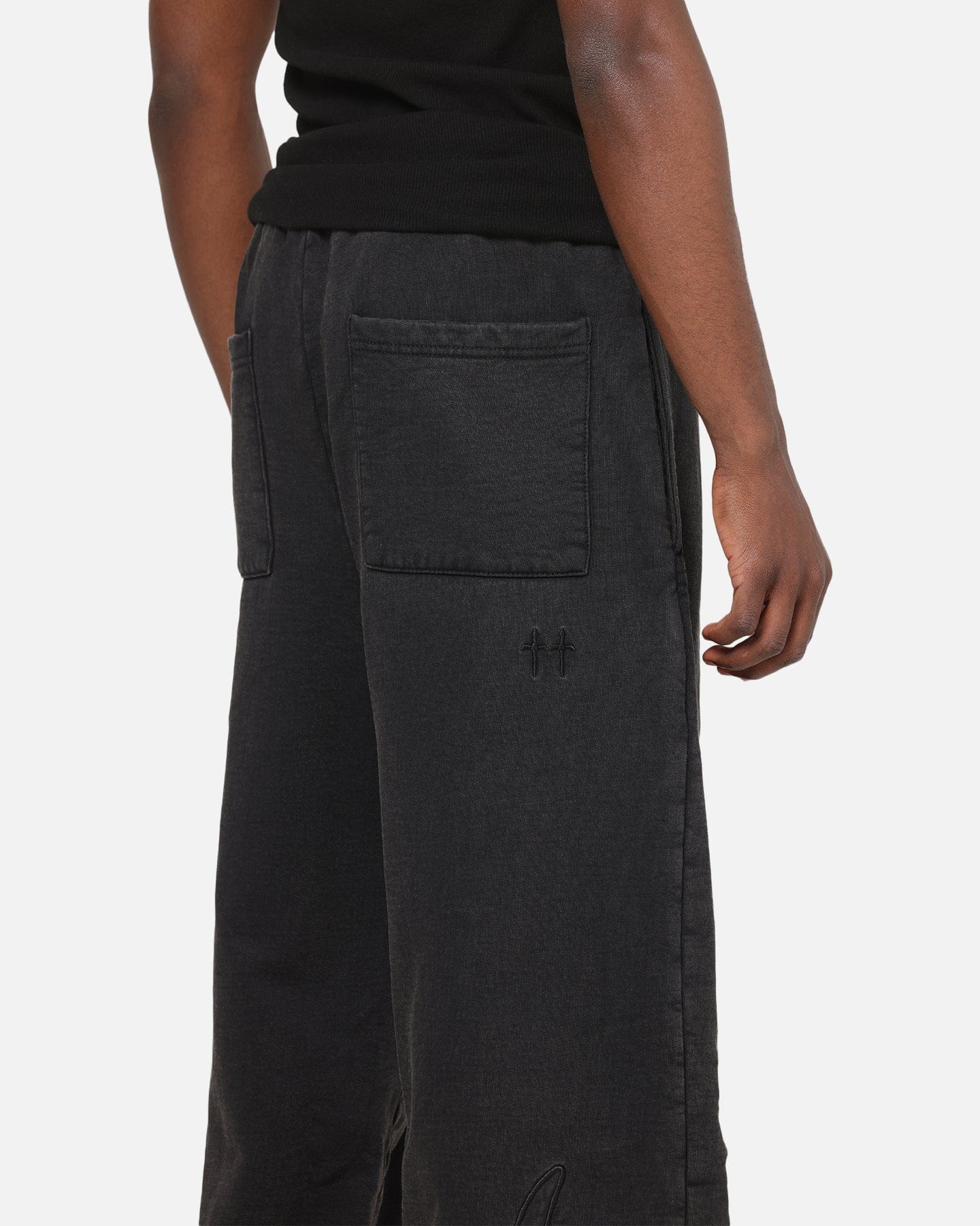 Saint Morta Crested Wing Sweatpants Washed Black