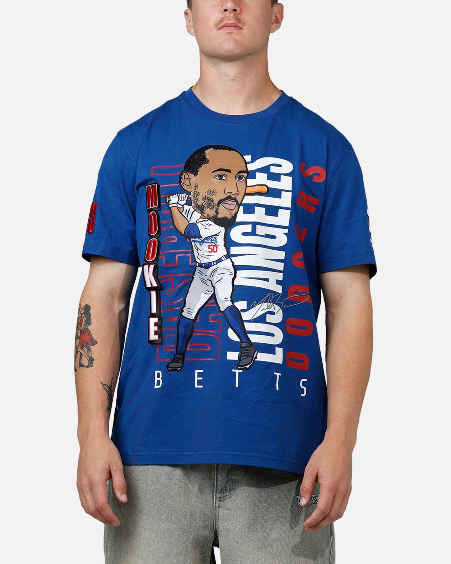 PRO Standard Los Angeles Dodgers Mookie Betts Avatar T - Shirt Blue