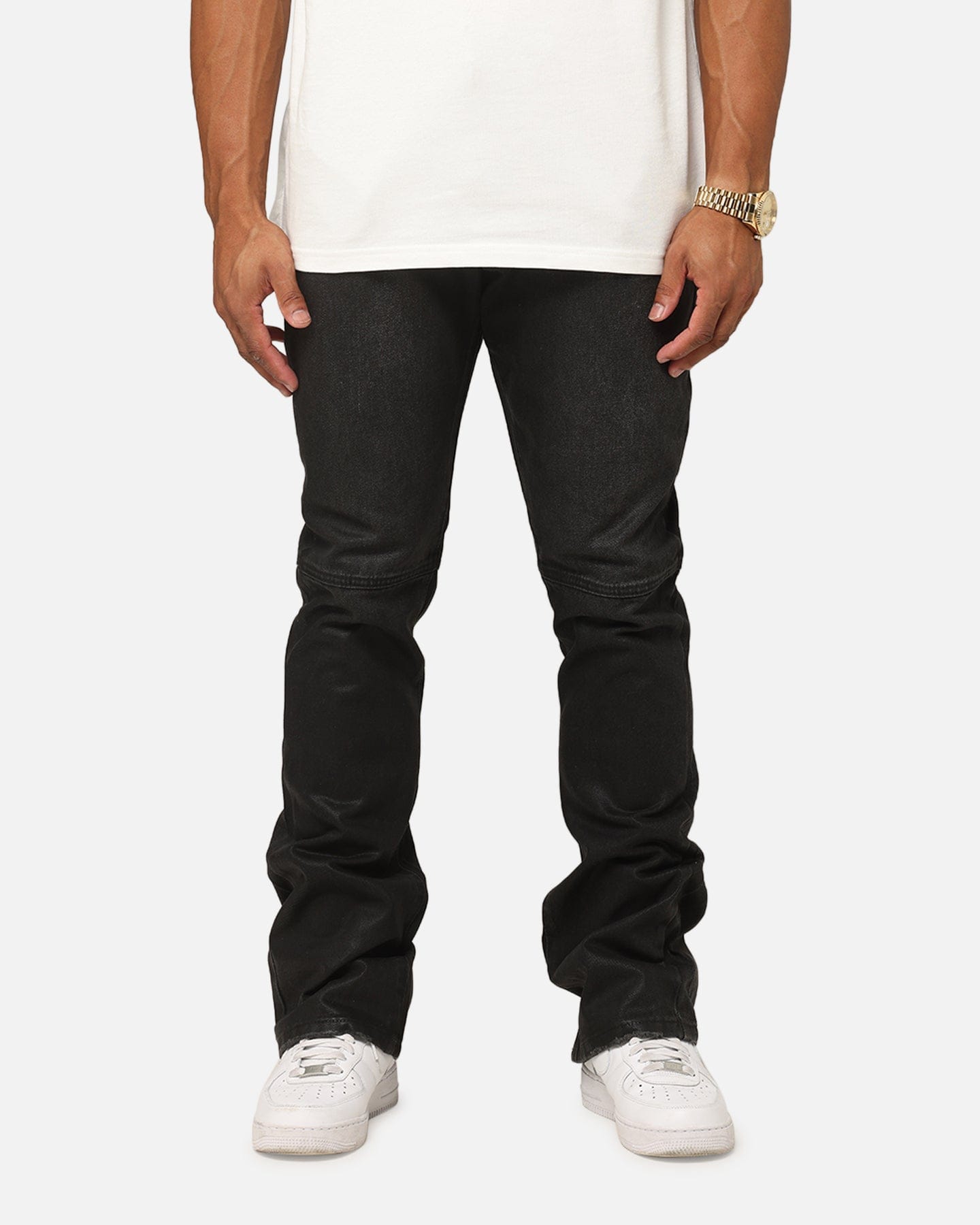 MNML Bootcut Waxed Jeans Black