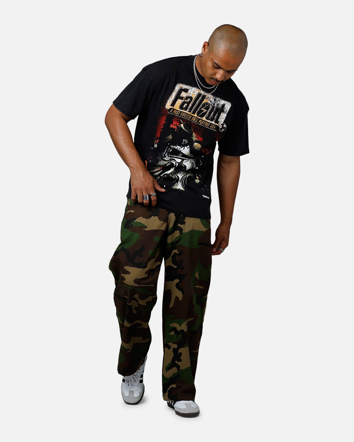 73studio x Fallout '97 Fallout Vintage T - Shirt Black Acidwash