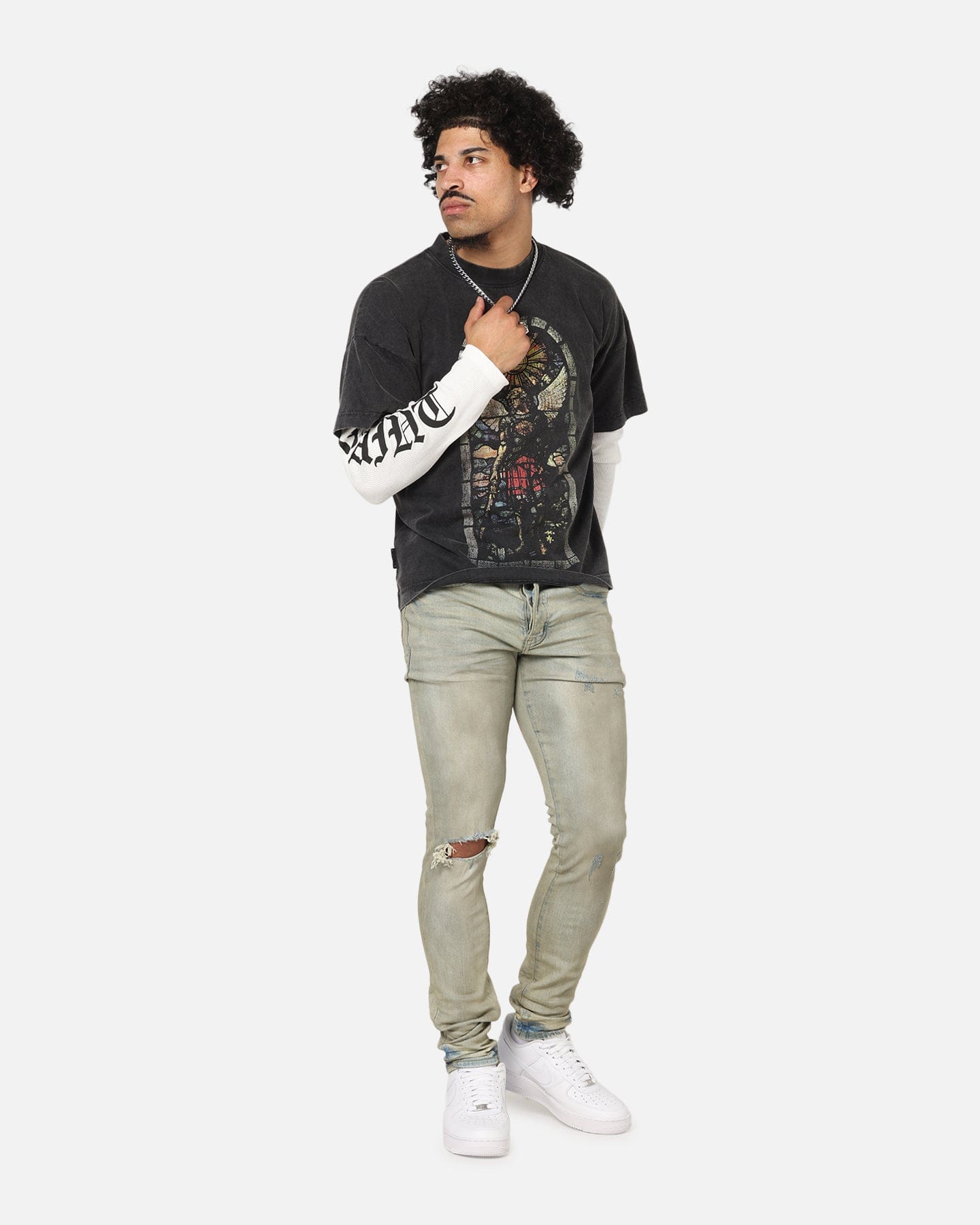 Saint Morta Kingdomcome Long Sleeve T - Shirt Vintage Black