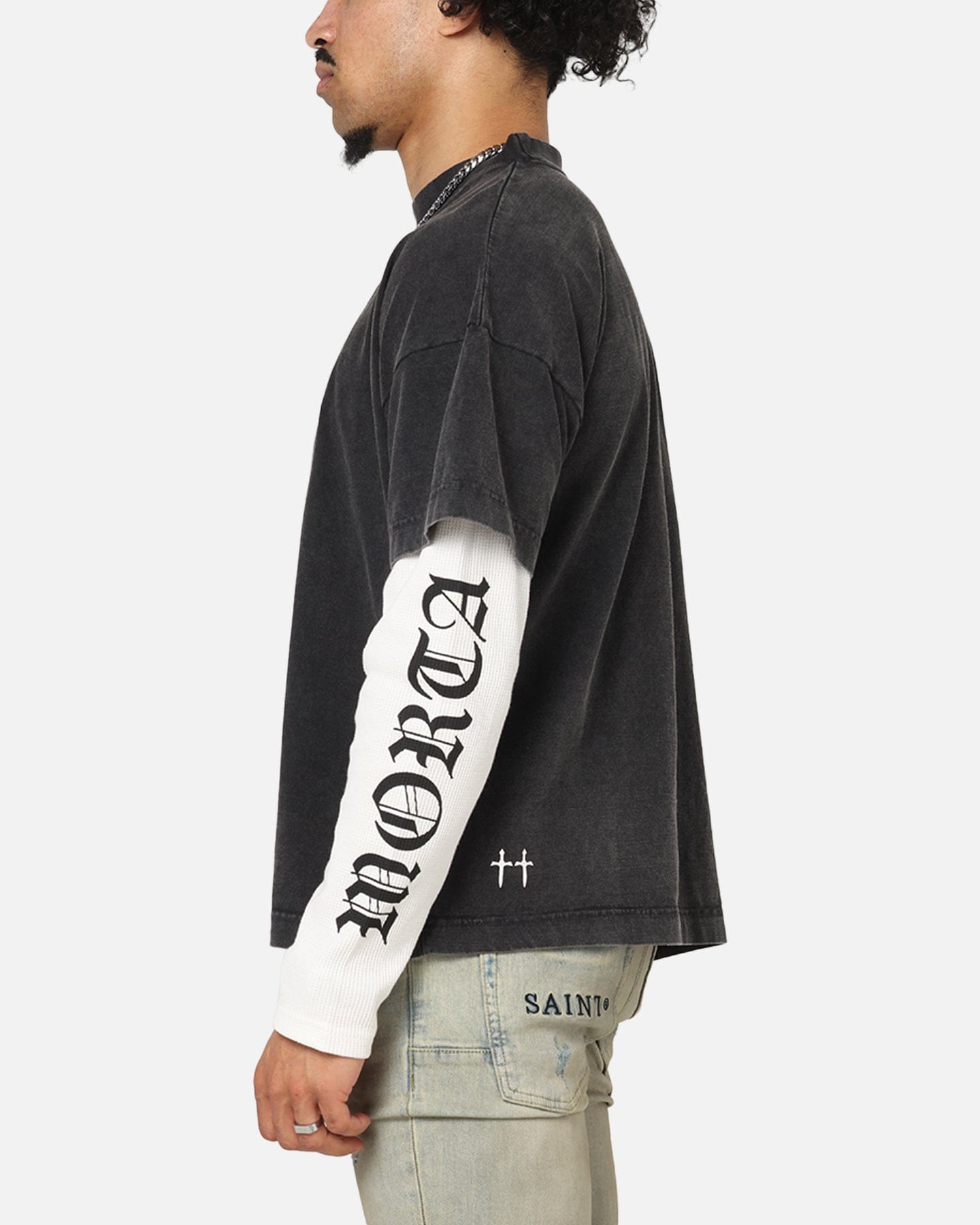 Saint Morta Kingdomcome Long Sleeve T - Shirt Vintage Black