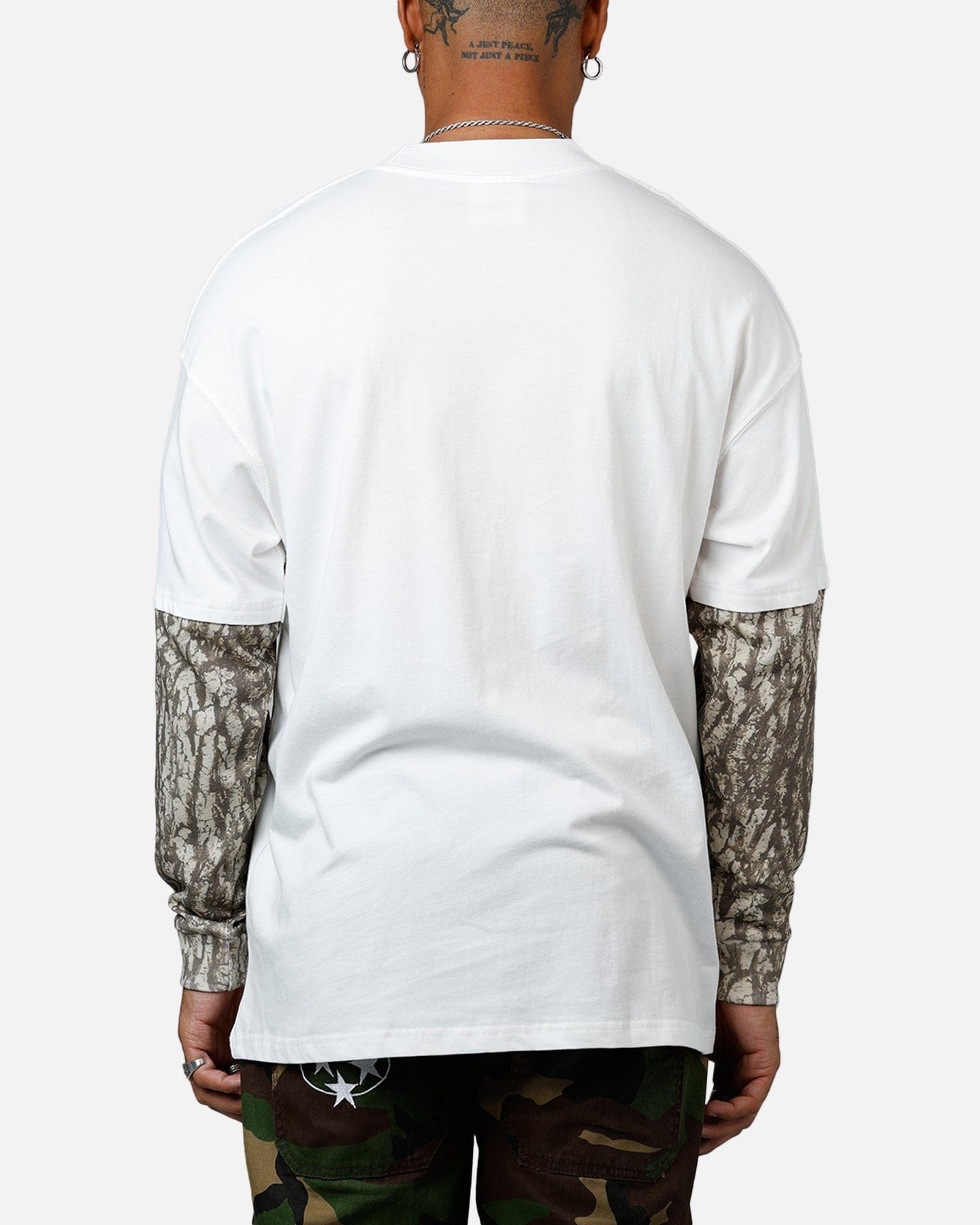Carre Graffiti Layered Long Sleeve T - Shirt Off White