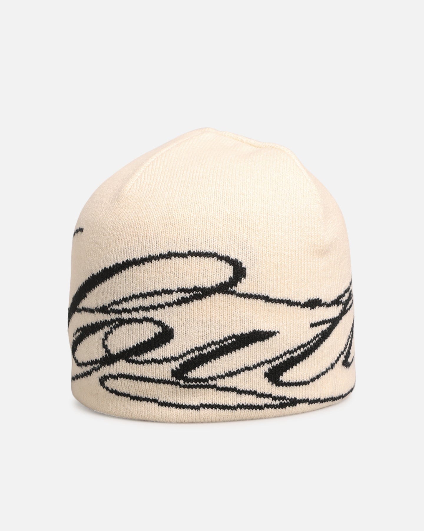 Loiter Skull Knit Beanie Off White