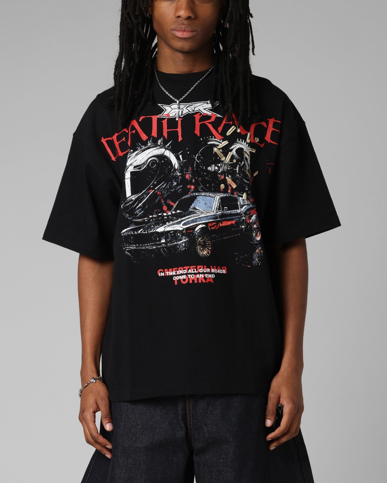 Loiter Death Race Vintage T - Shirt Black