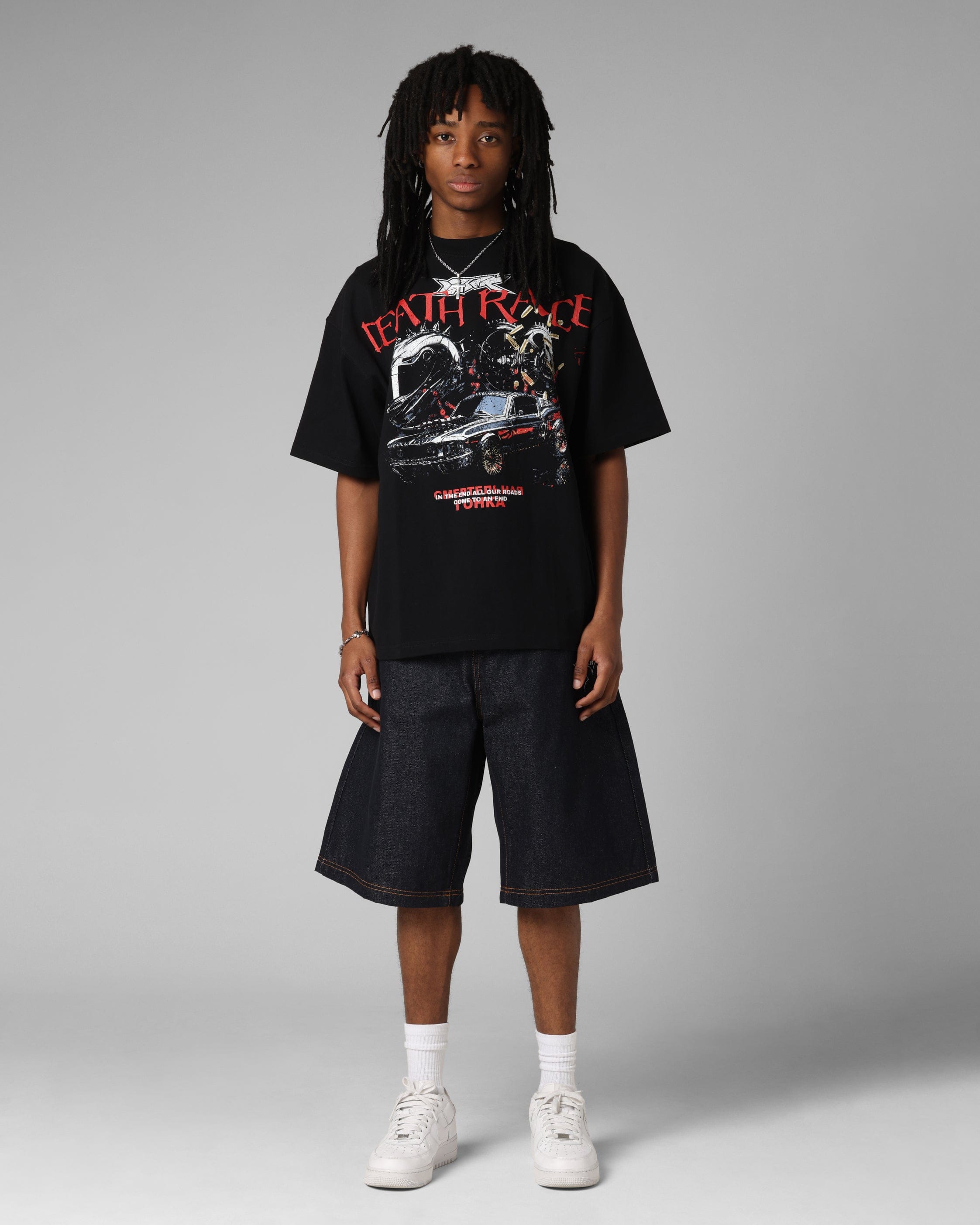 Loiter Death Race Vintage T - Shirt Black