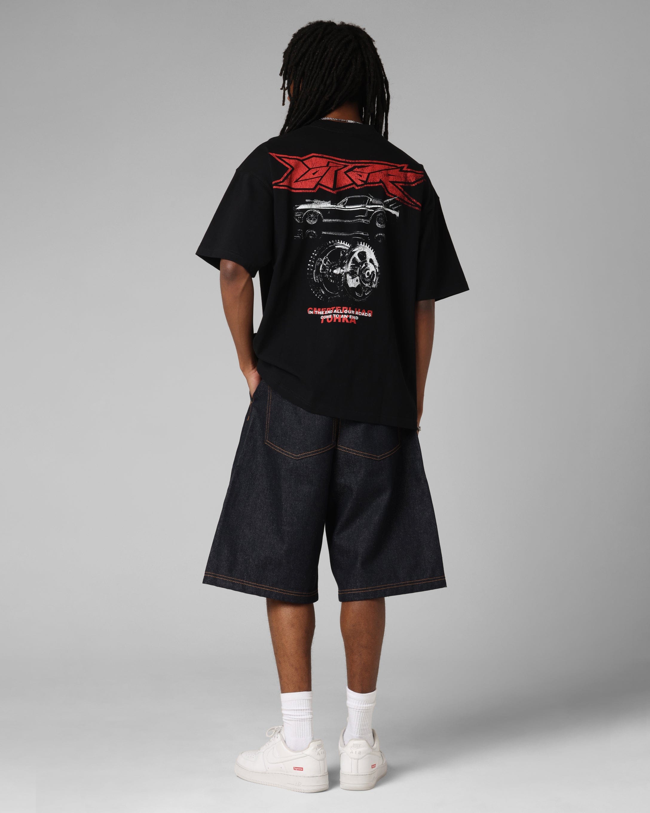 Loiter Death Race Vintage T - Shirt Black