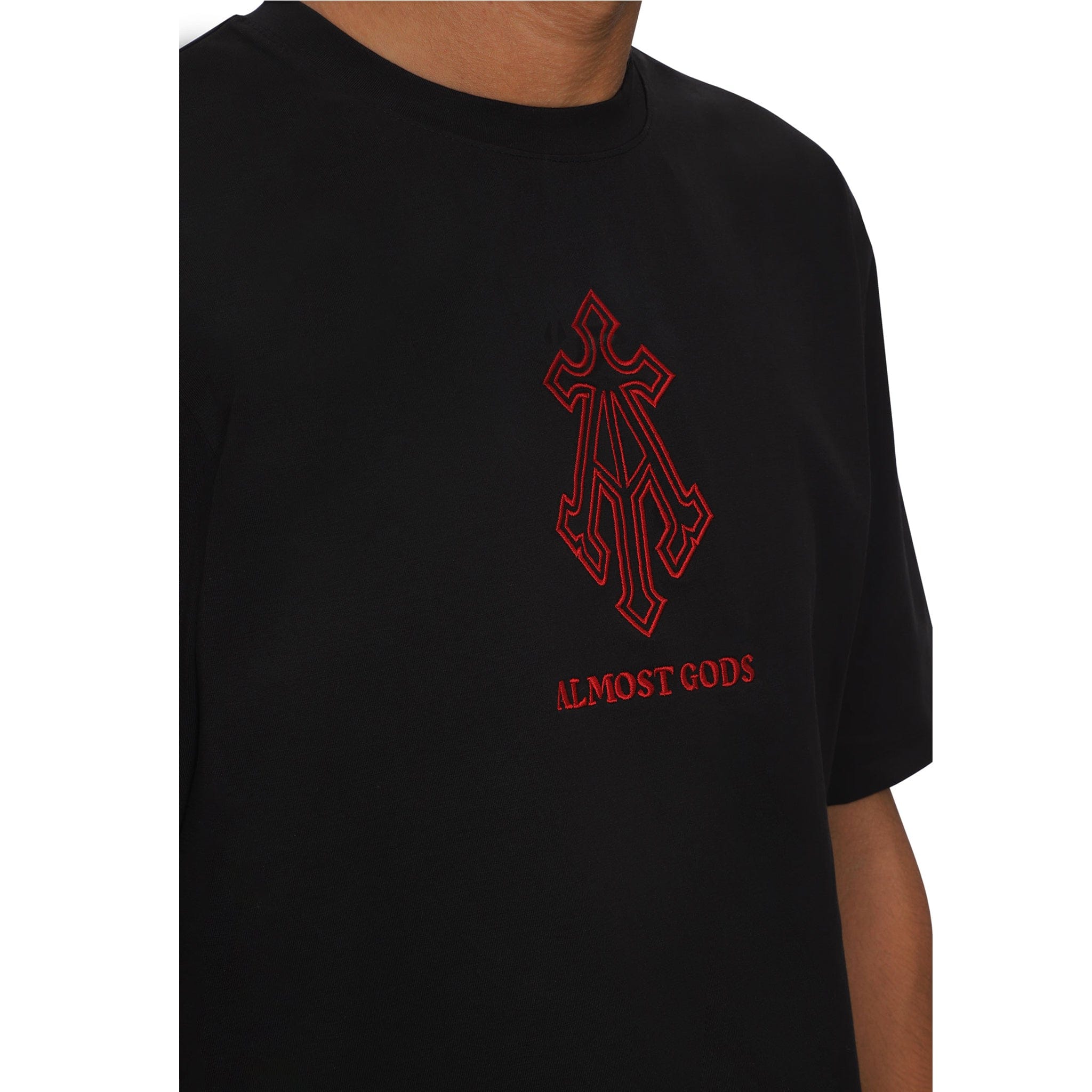 Almost Gods ALPHA CROSS EMBROIDERED T-Shirt