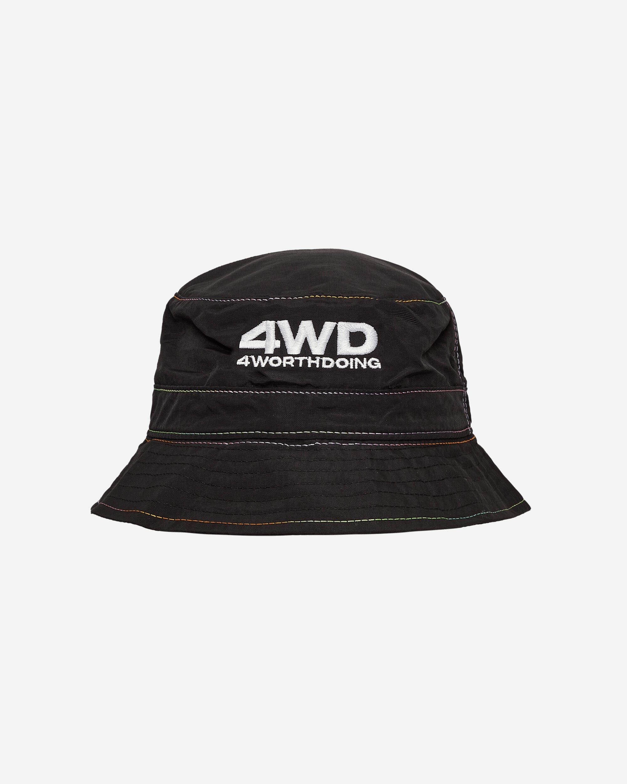 4 Worth Doing Gradient Stitch Bucket Hat Black