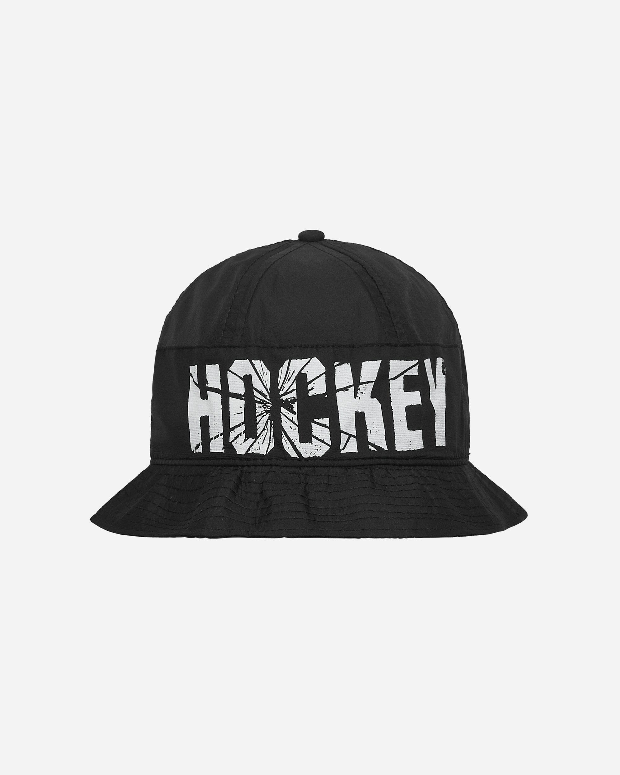 Hockey Crinkle Bell Bucket Hat Black