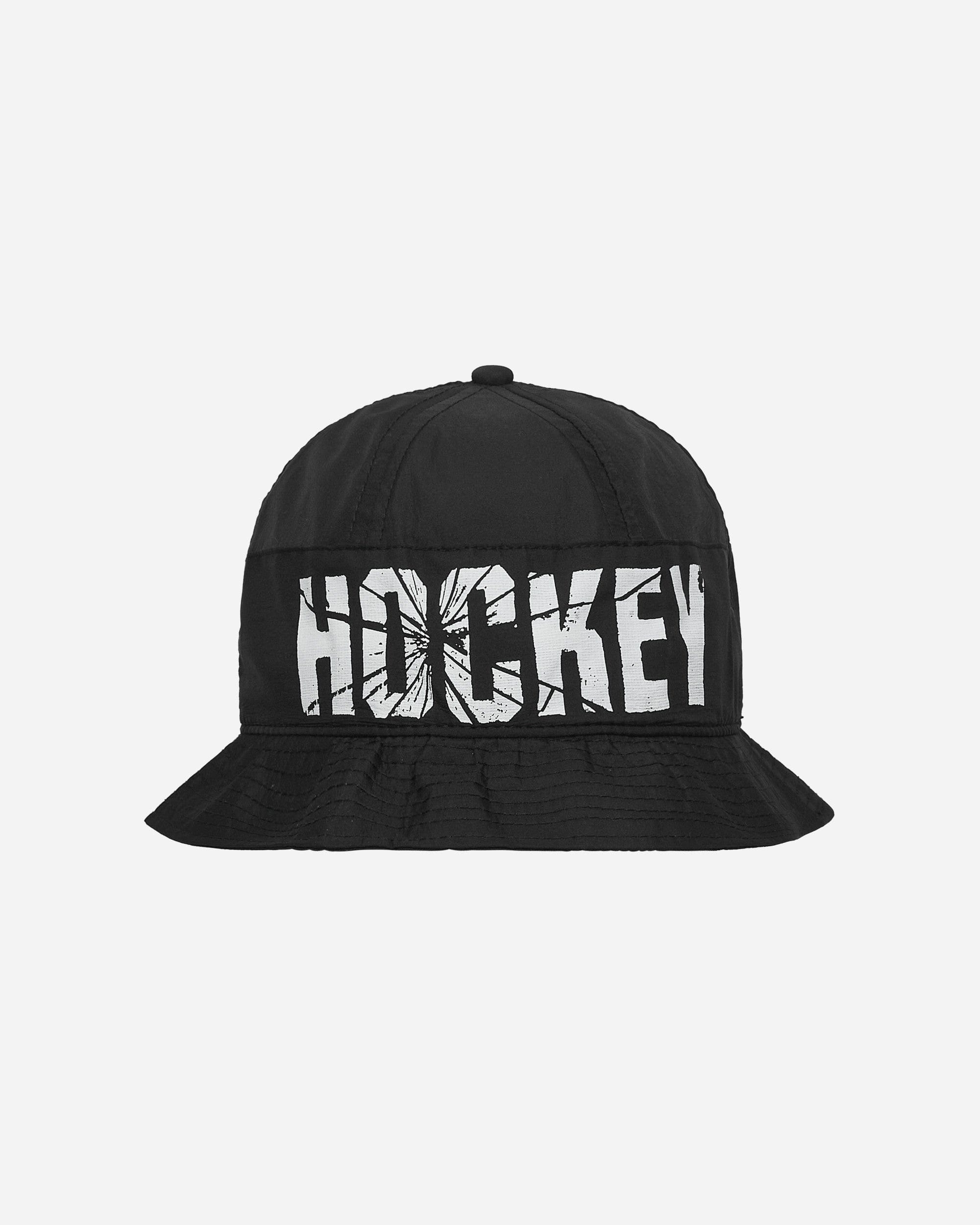 Hockey Crinkle Bell Bucket Hat Black