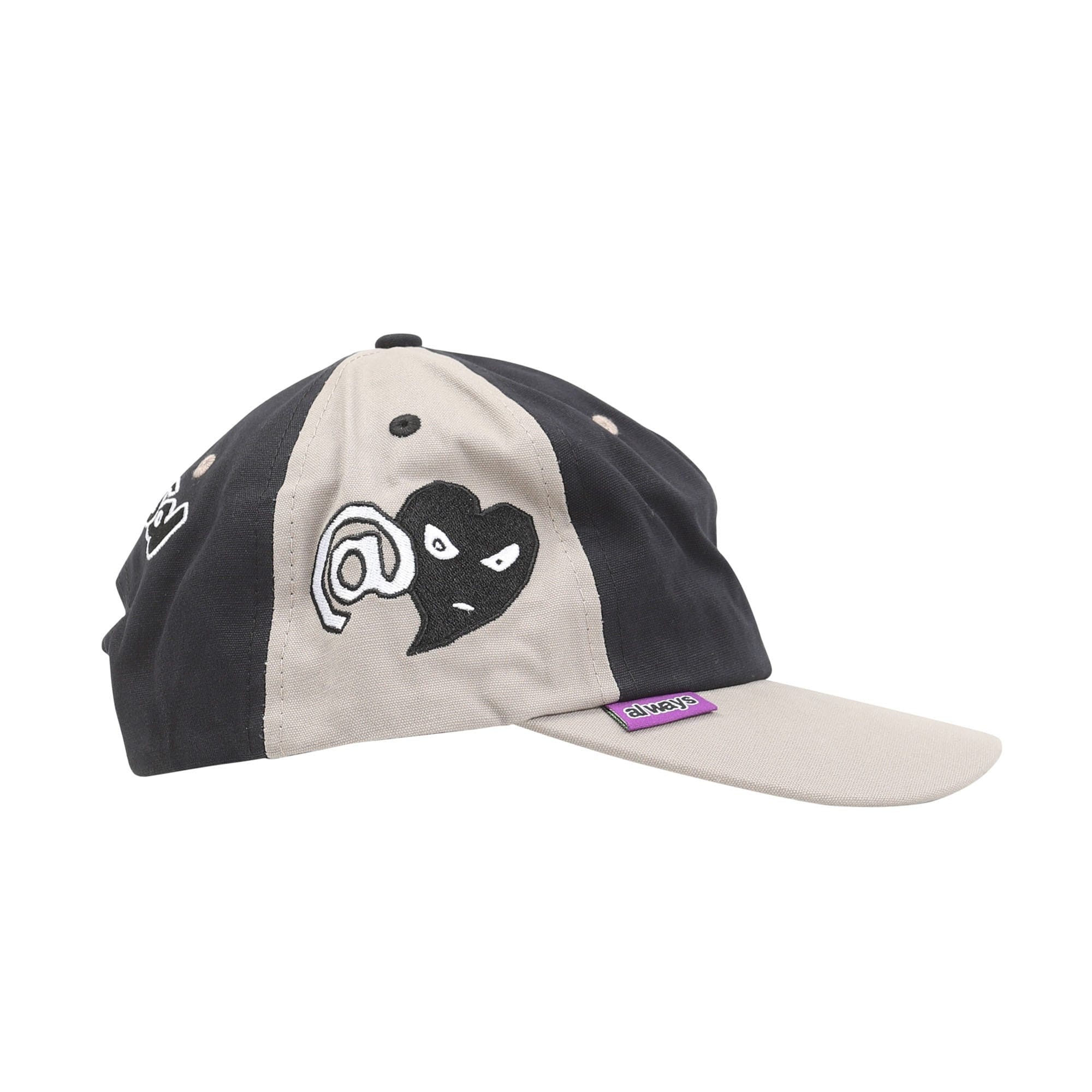 Adwysd Mixed 6 Panel Hat - Grey/Black