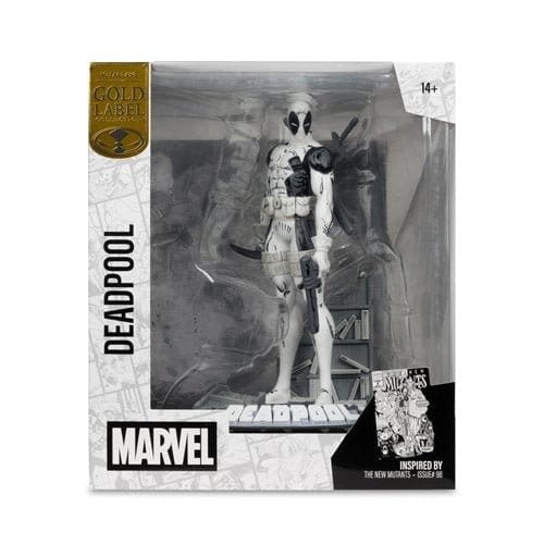 Mcfarlane Toys Marvel Deadpool The New Mutants #98 Line Art 1:10 Scale Posed Figure with Scene - Gold Label Exclusive