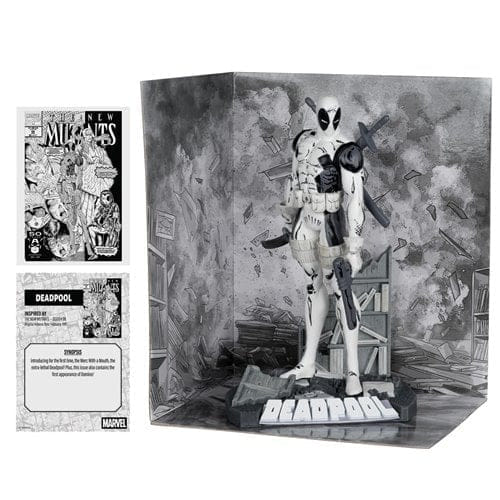 Mcfarlane Toys Marvel Deadpool The New Mutants #98 Line Art 1:10 Scale Posed Figure with Scene - Gold Label Exclusive