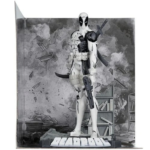 Mcfarlane Toys Marvel Deadpool The New Mutants #98 Line Art 1:10 Scale Posed Figure with Scene - Gold Label Exclusive